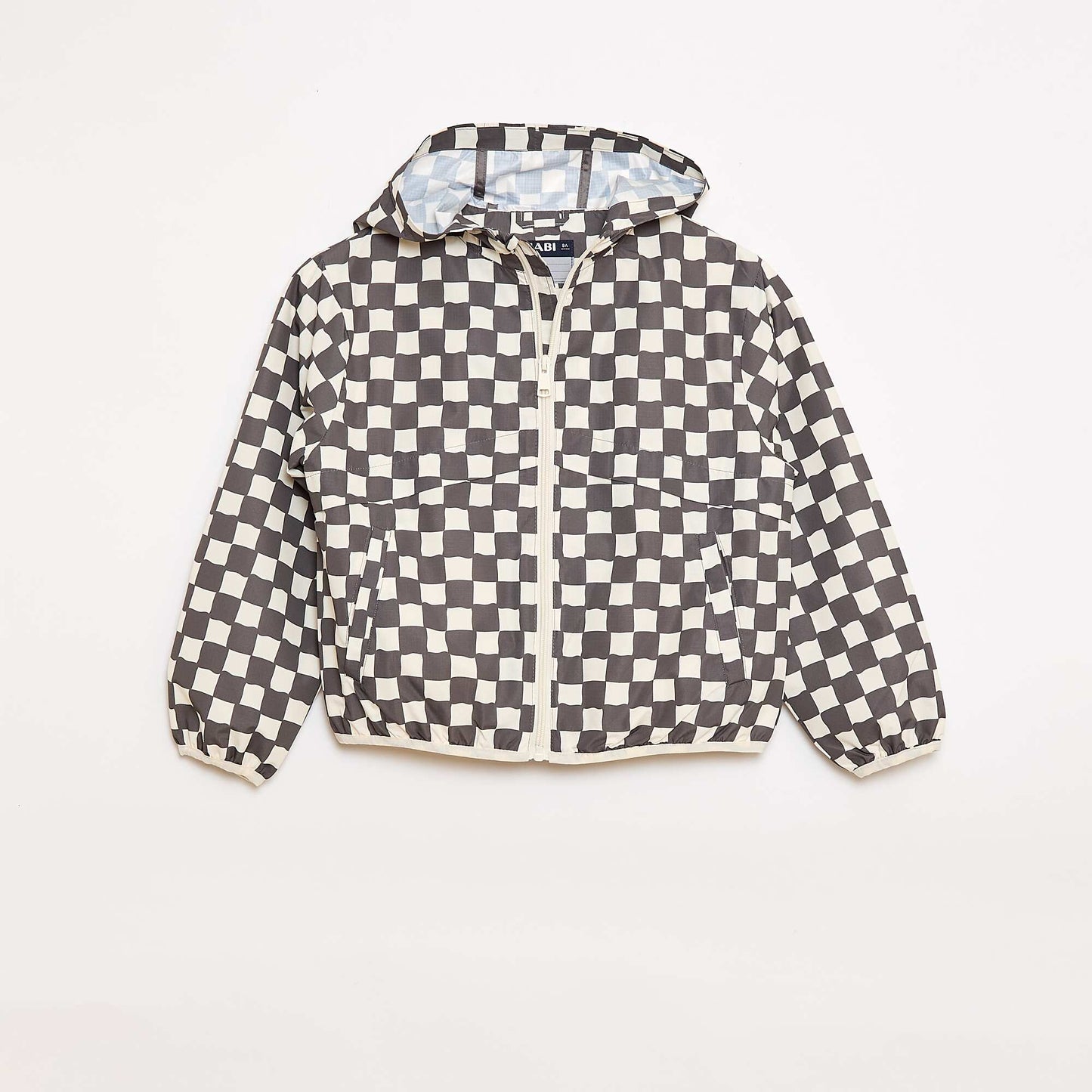 Blouson coupe-vent à capuche à capuche GRIS