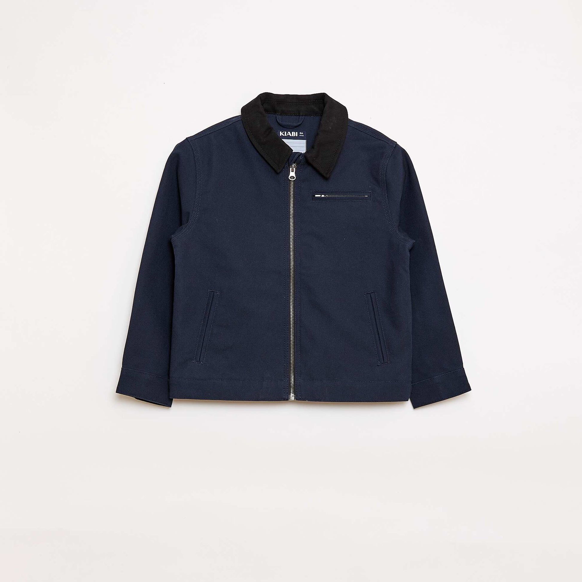 Veste zippée façon workwear BLEU
