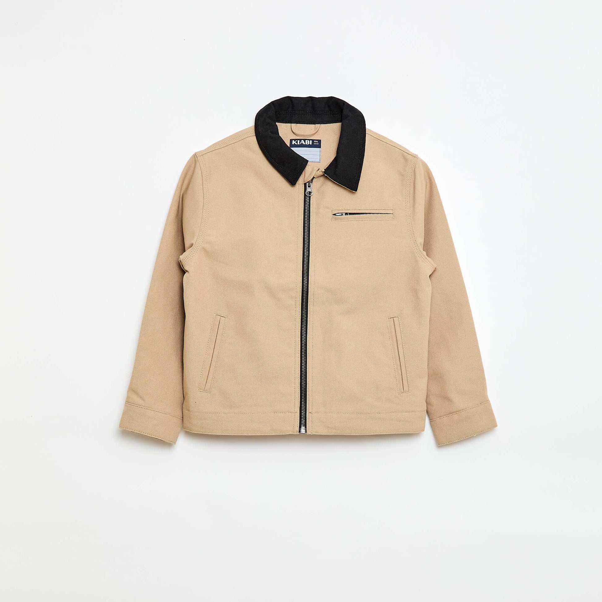 Veste zippée façon workwear BEIGE