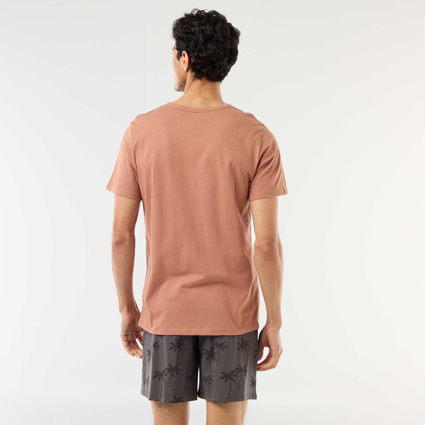 Ensemble pyjama court t-shirt + short - 2 pièces MARRON