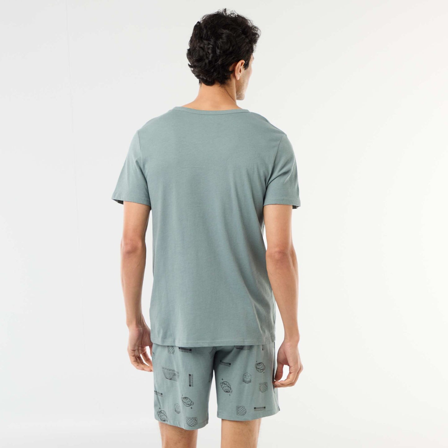 Ensemble pyjama court t-shirt + short - 2 pièces BLEU
