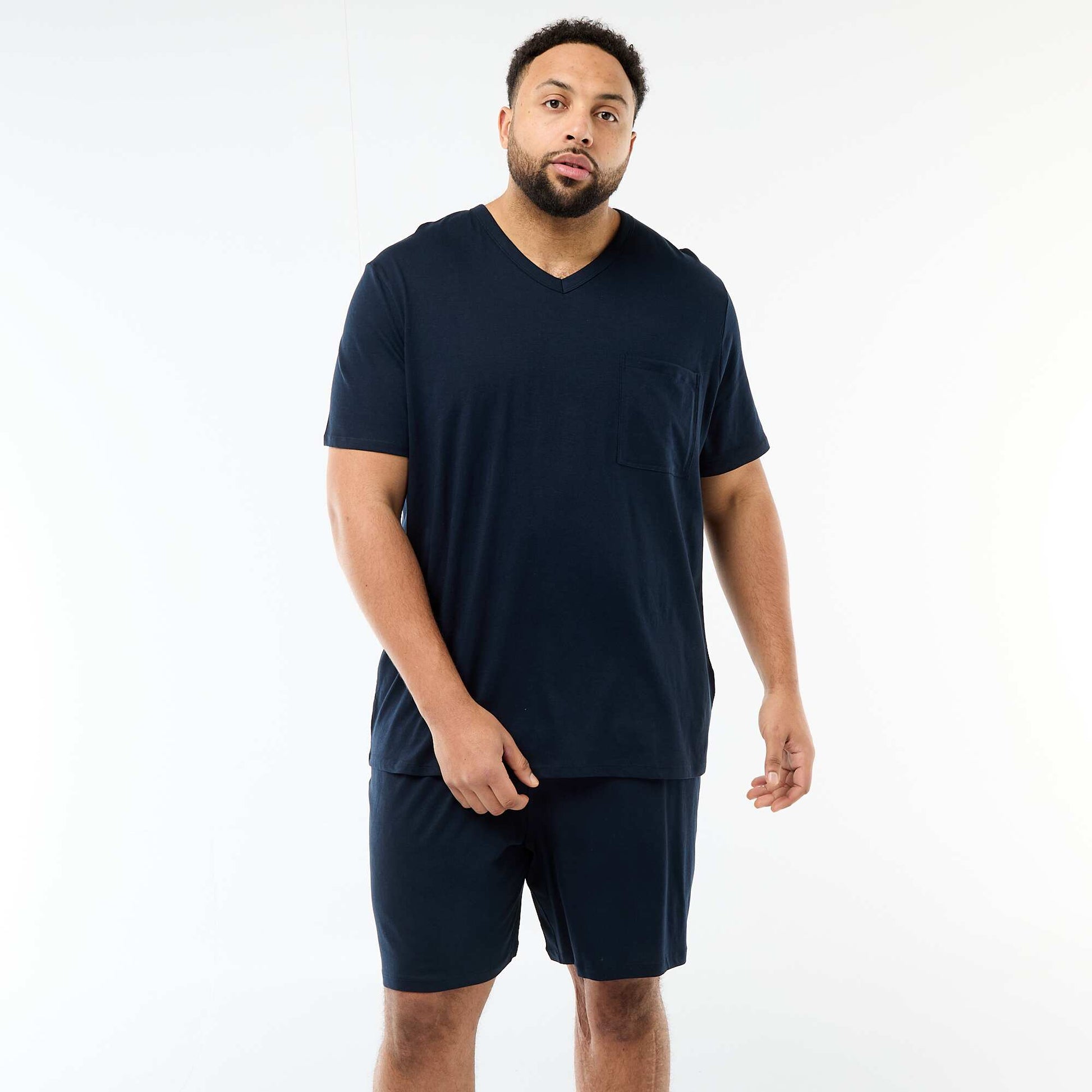 Ensemble pyjama court t-shirt + short - 2 pièces BLEU