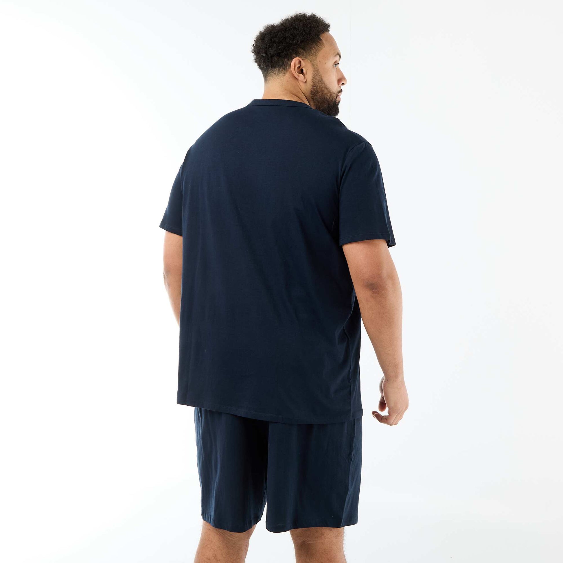 Ensemble pyjama court t-shirt + short - 2 pièces BLEU