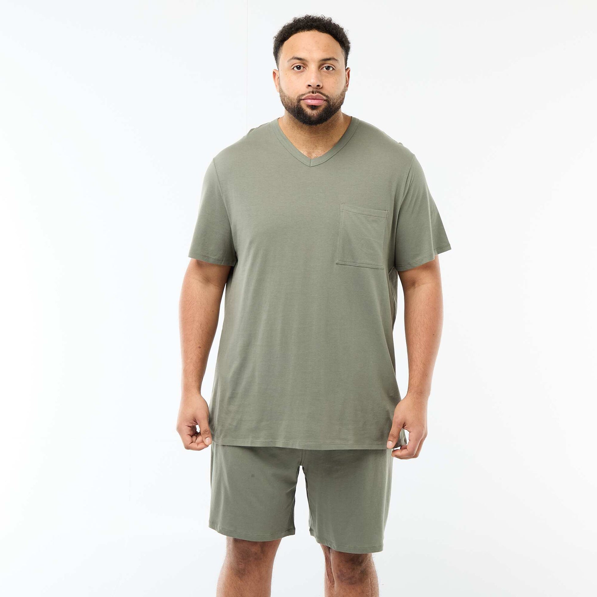 Ensemble pyjama court t-shirt + short - 2 pièces VERT
