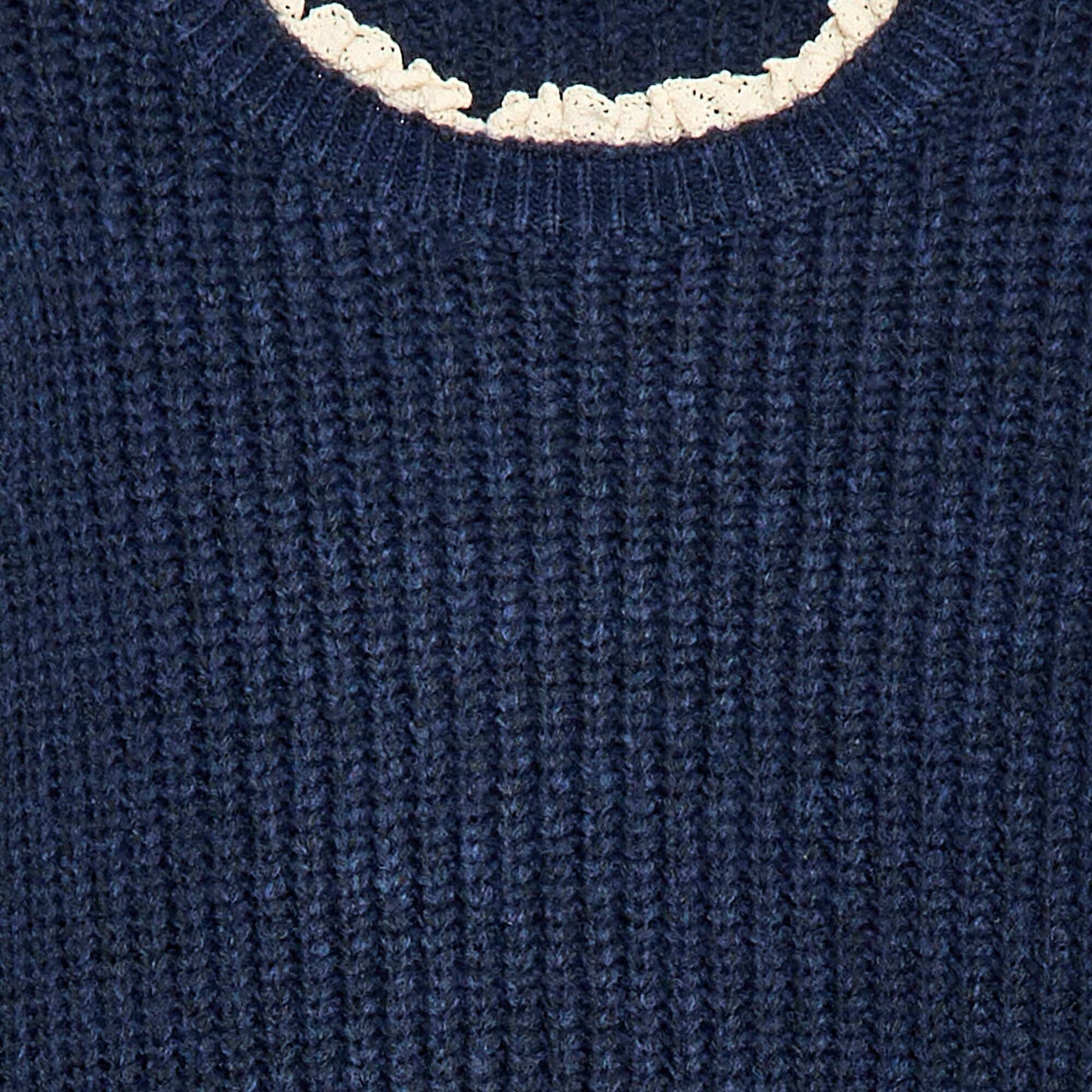 Robe pull avec col en dentelle BLEU