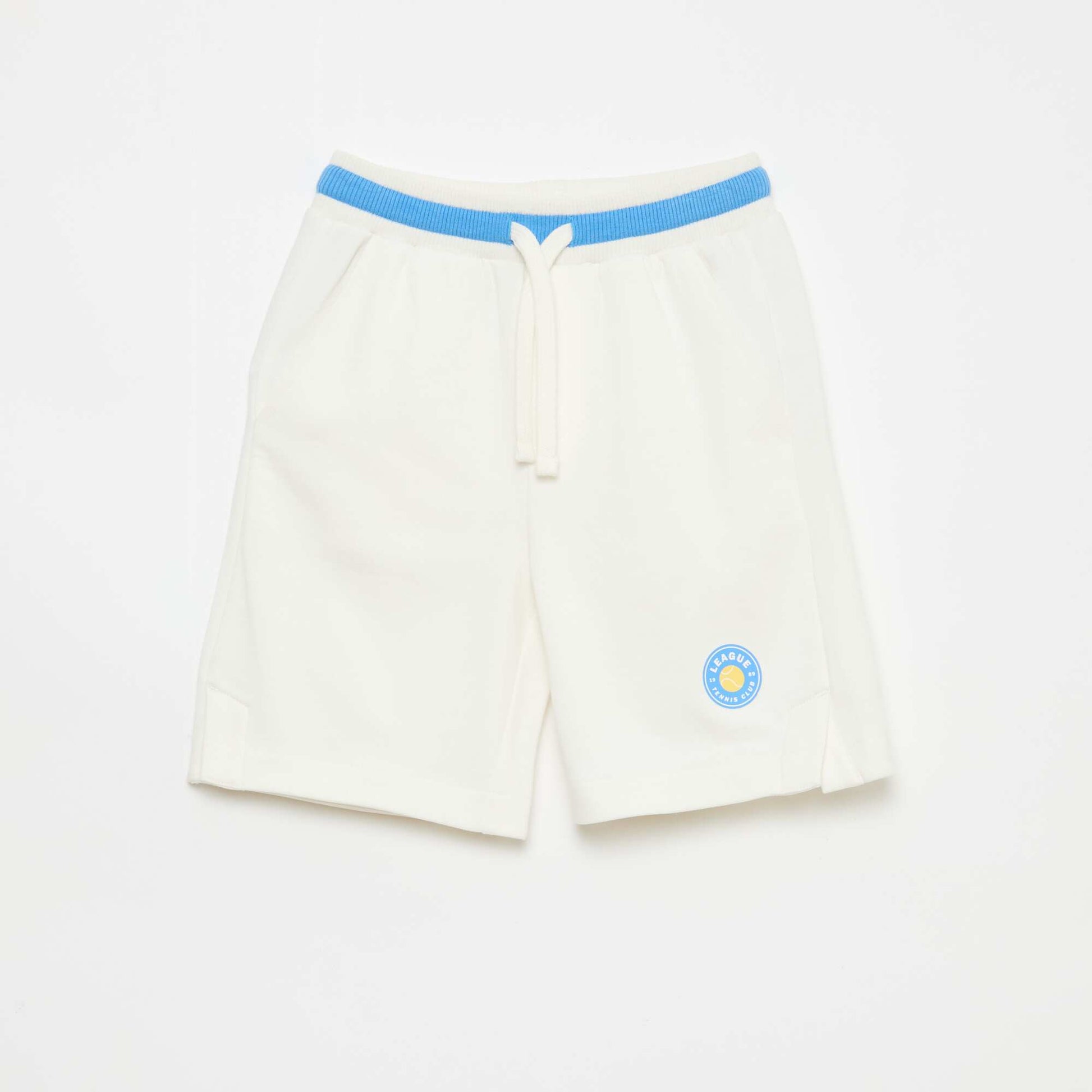 Bermuda en molleton BLANC