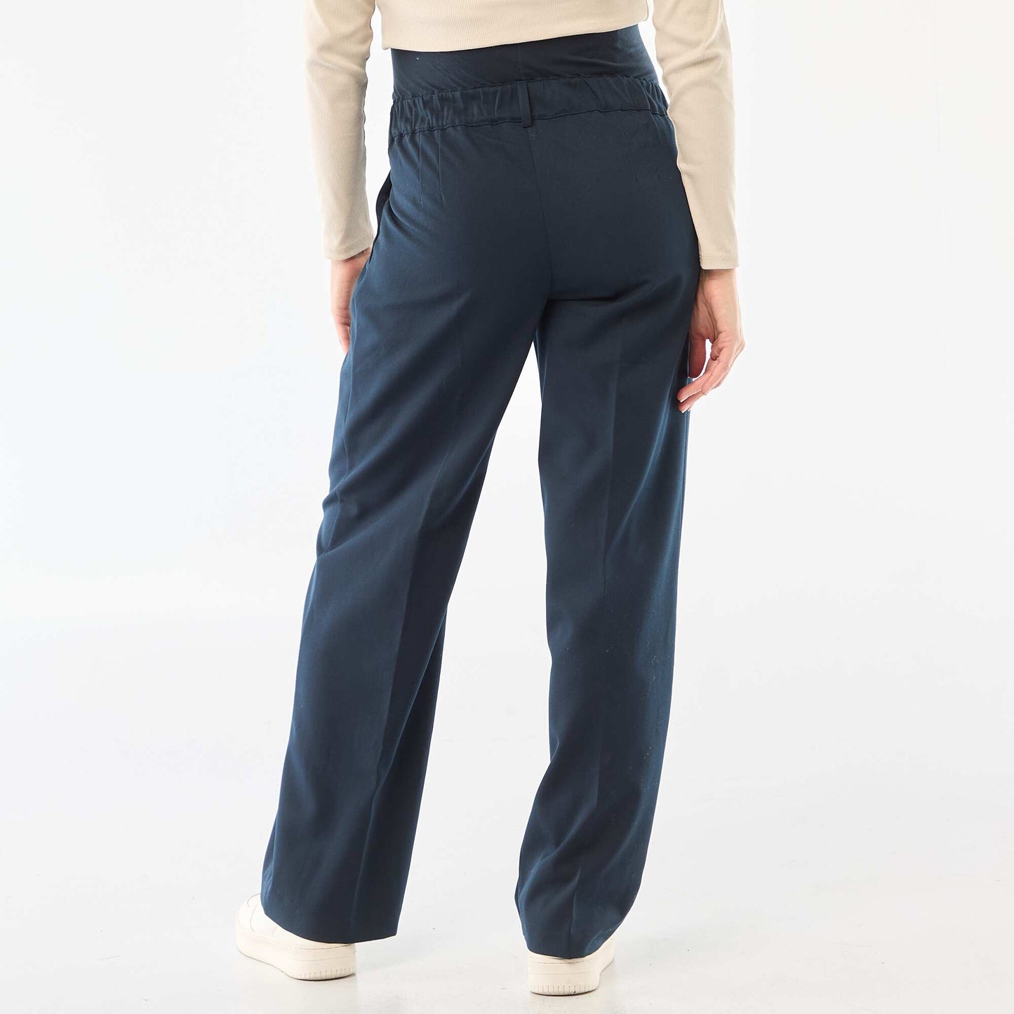Pantalon de maternité coupe large de maternité BLEU MARINE