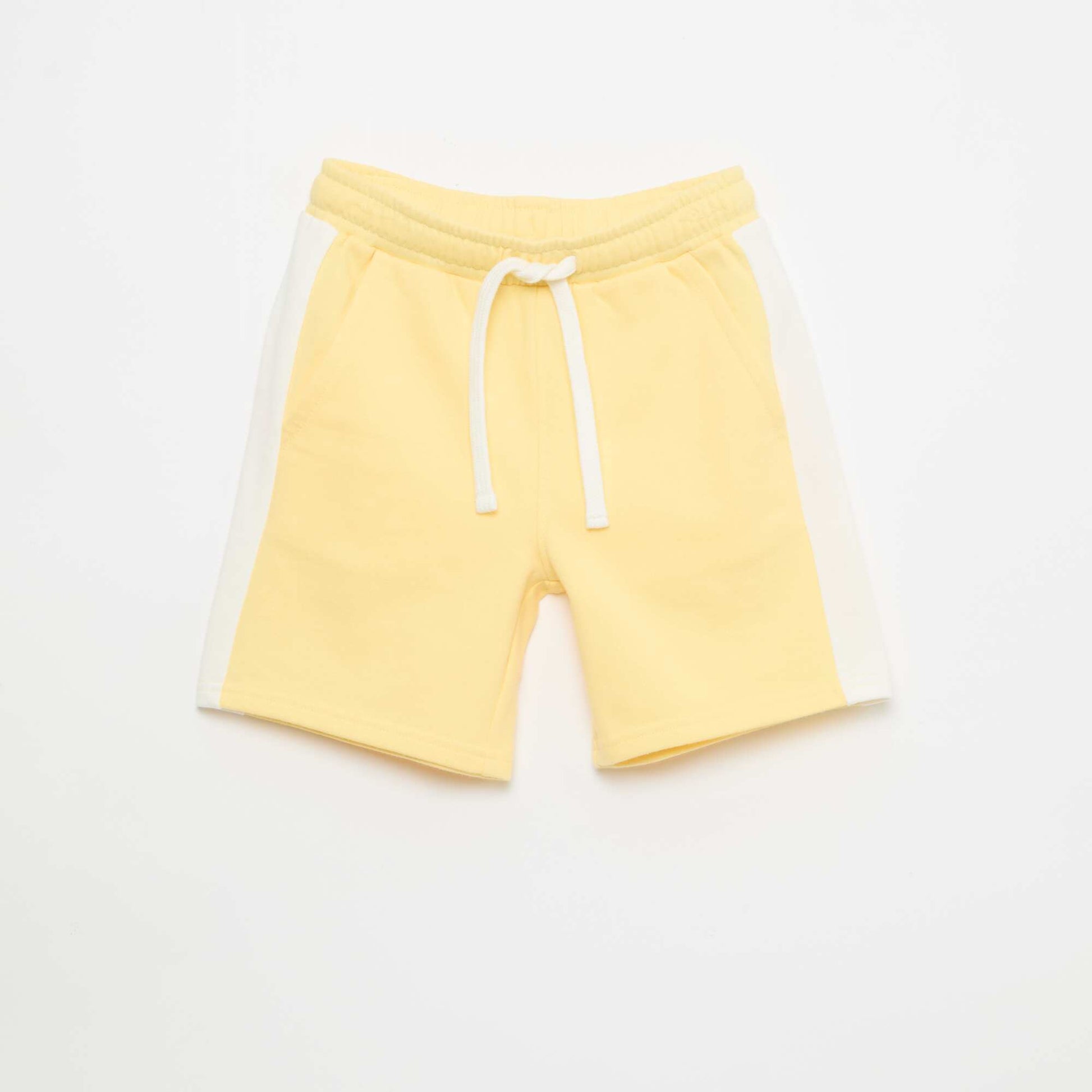 Bermuda en molleton (french-terry) JAUNE
