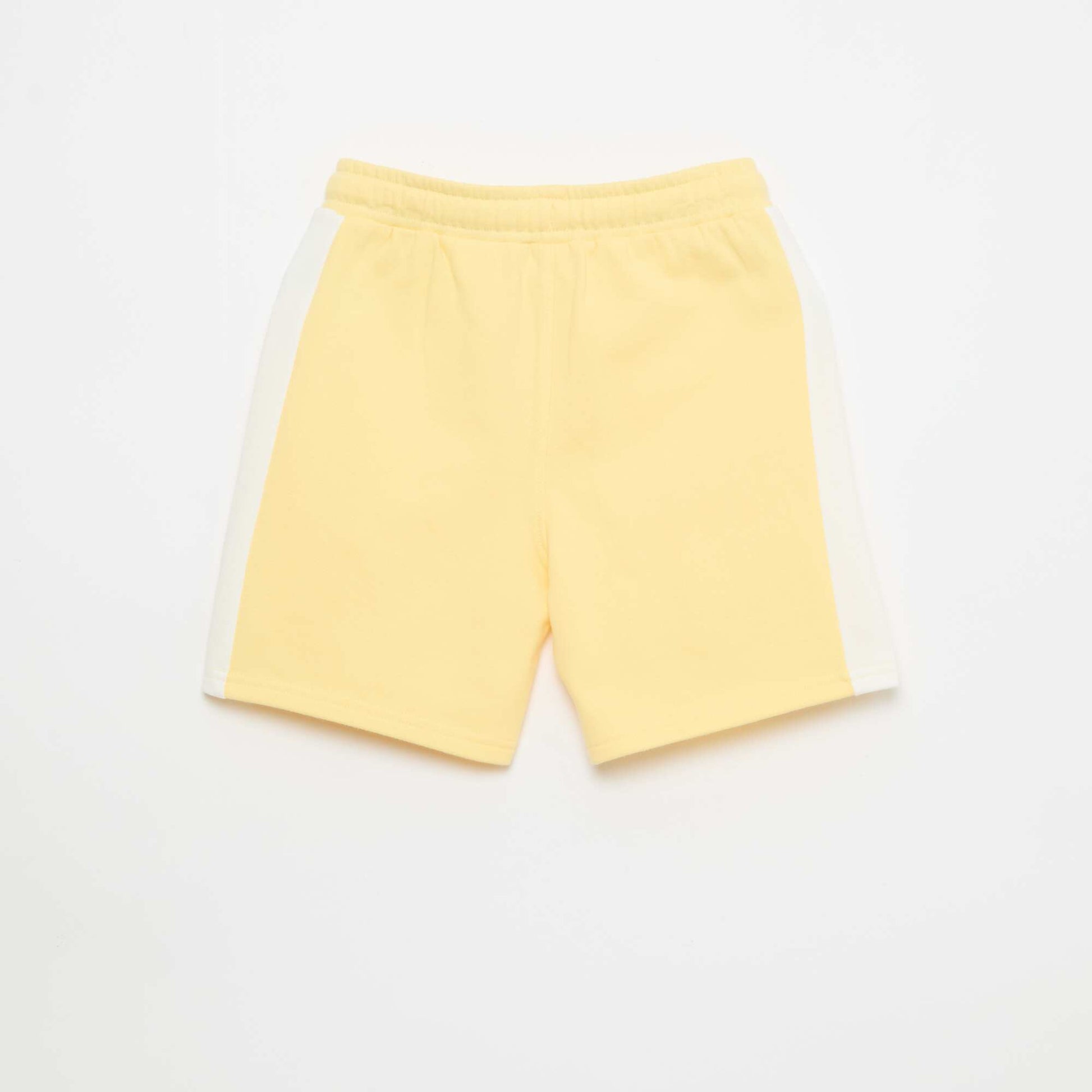 Bermuda en molleton (french-terry) JAUNE