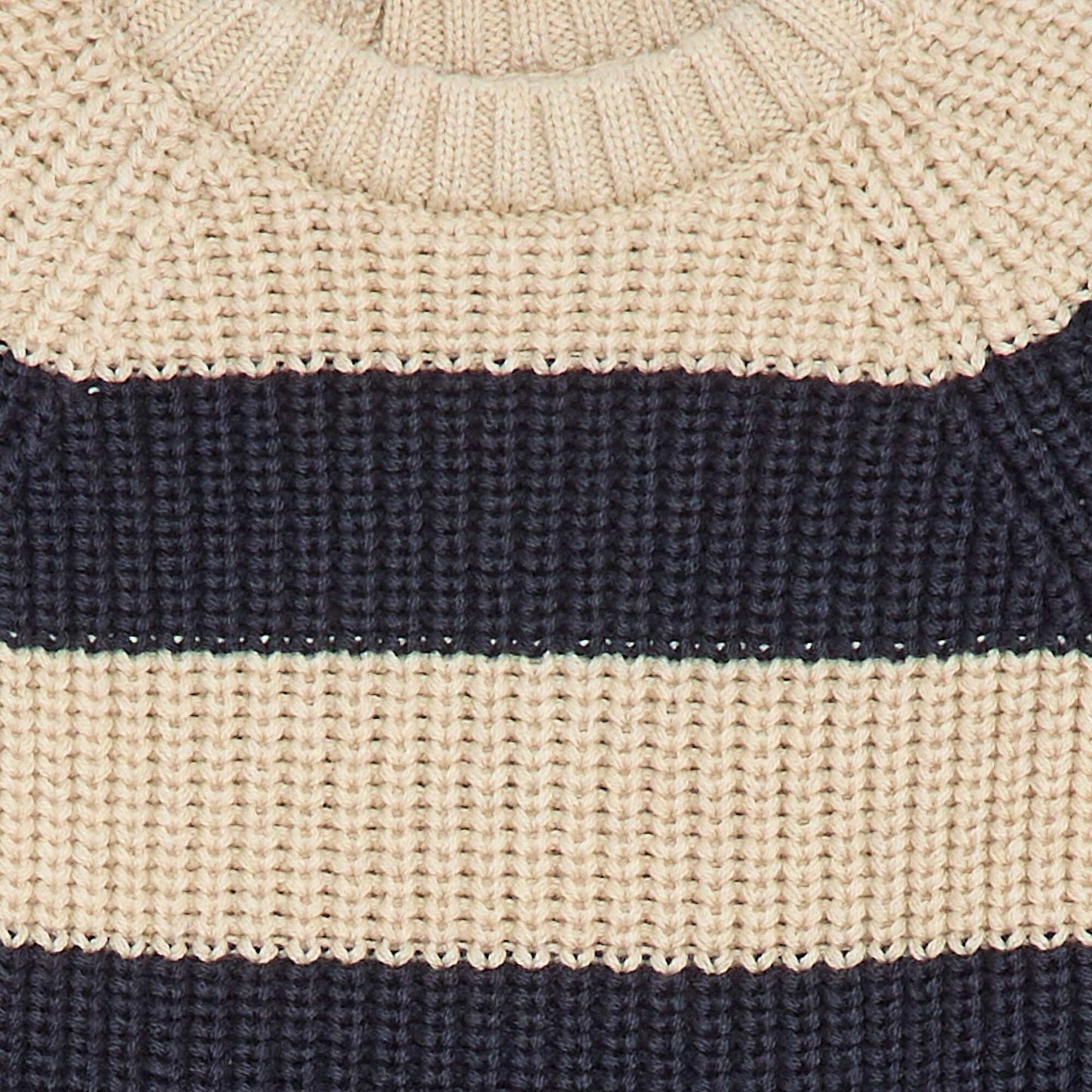 Pull en coton en maille perlée BEIGE