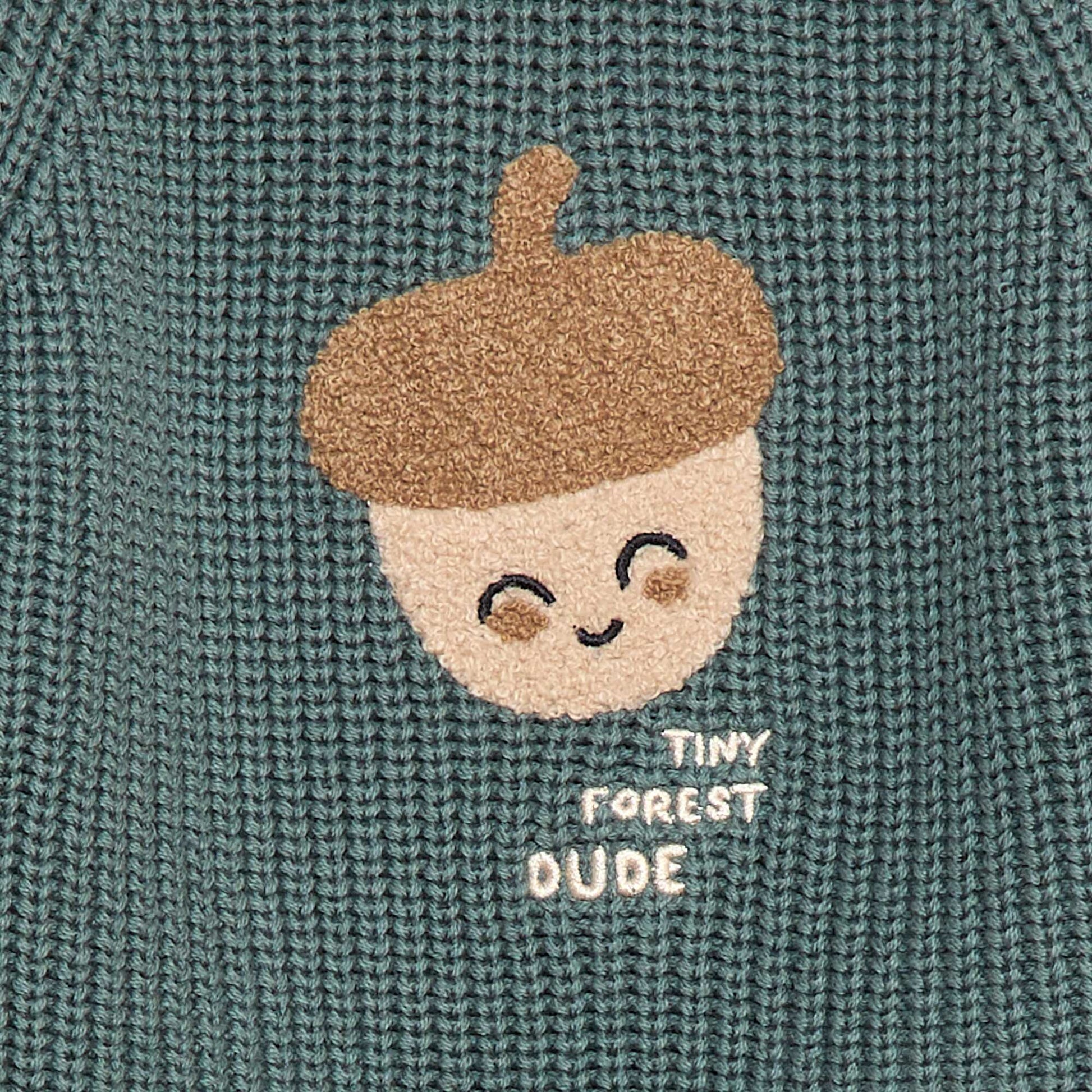 Pull en coton en maille perlée VERT