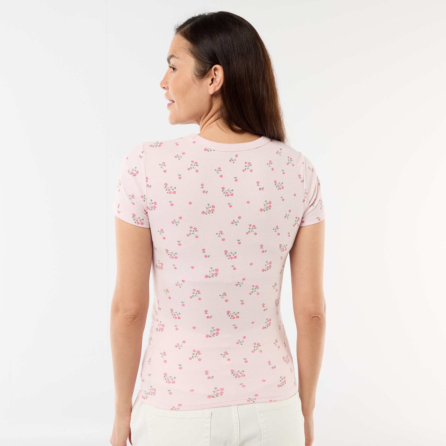 Tee-shirt de maternité côtelé ROSE