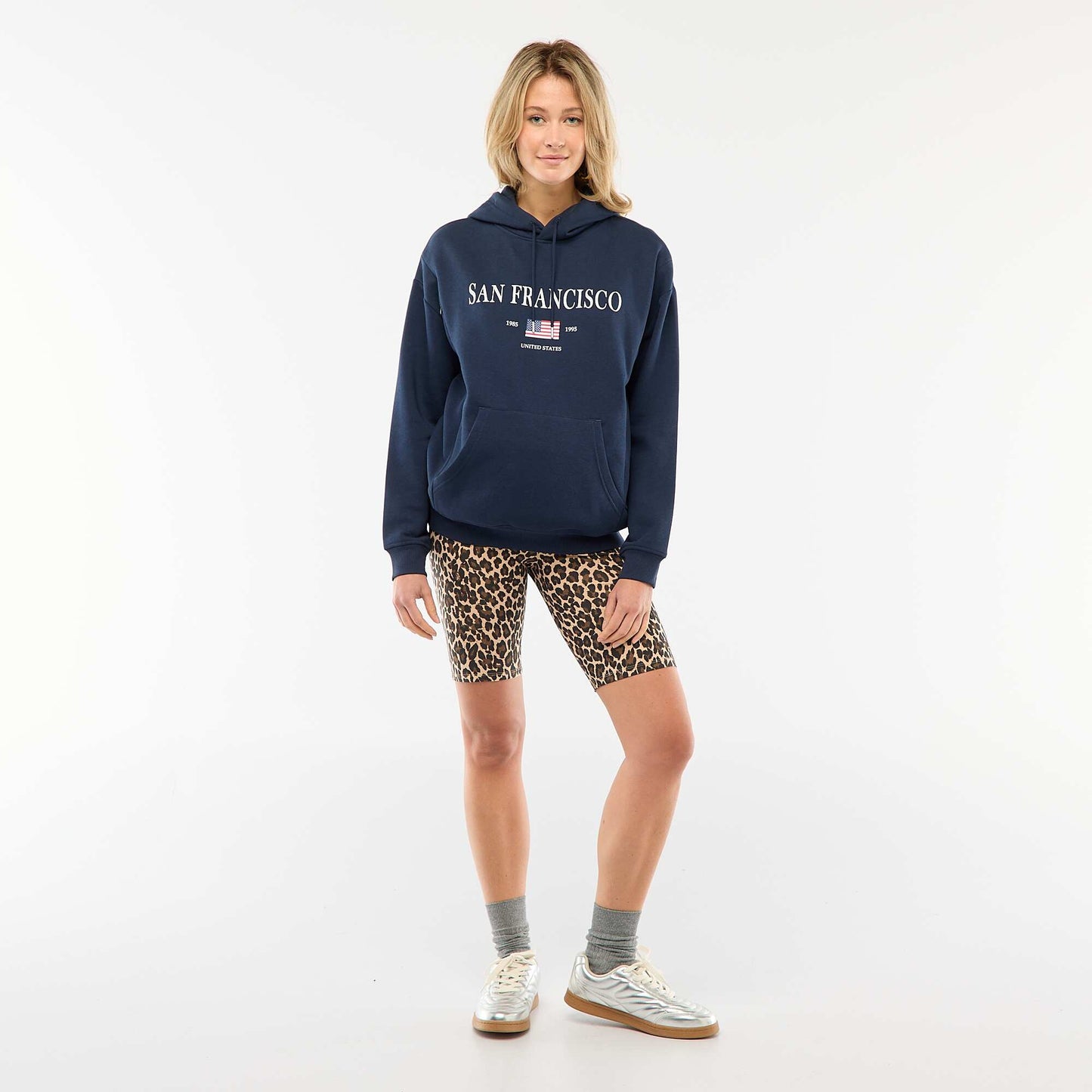 Sweat d'allaitement à capuche BLEU MARINE
