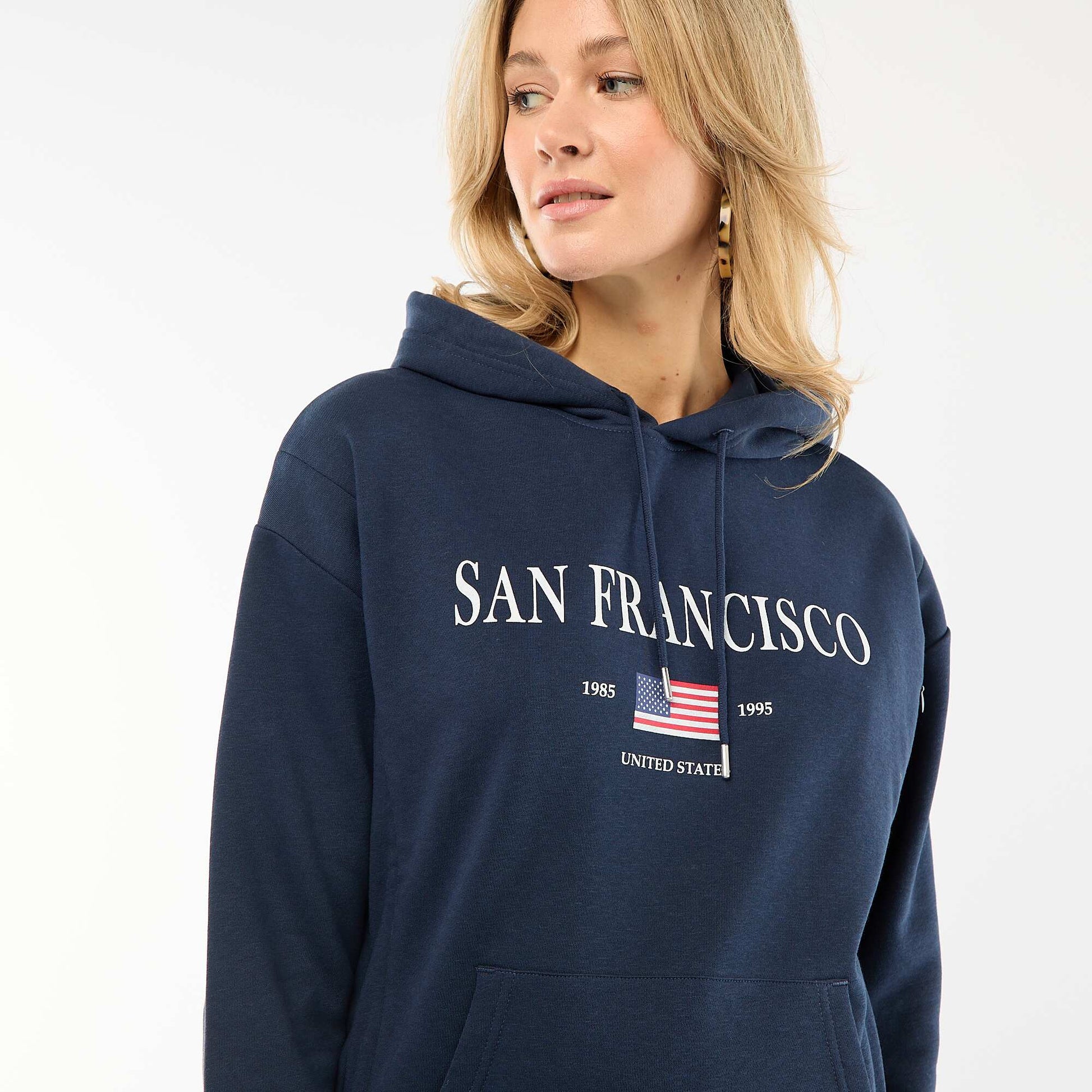 Sweat d'allaitement à capuche BLEU MARINE