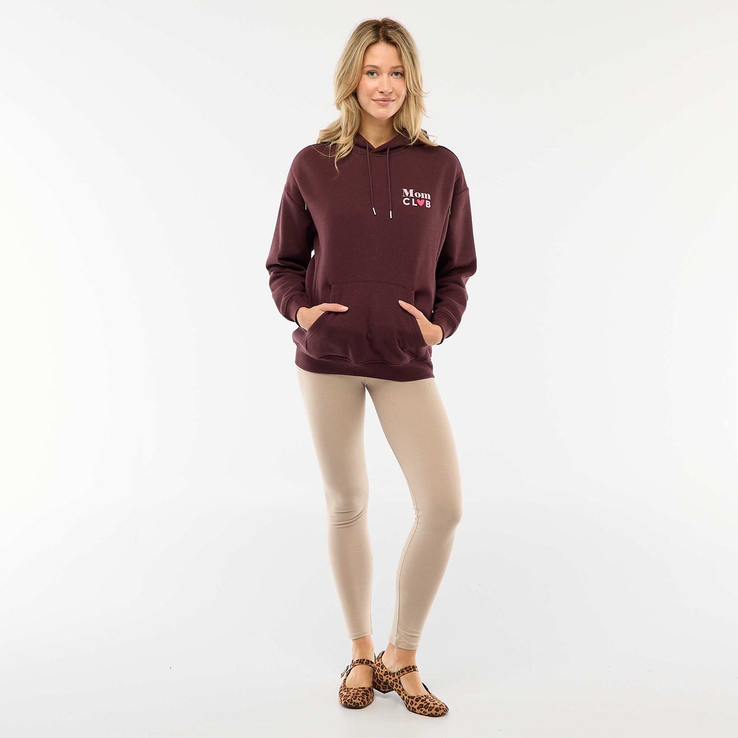 Sweat d'allaitement à capuche PRUNE