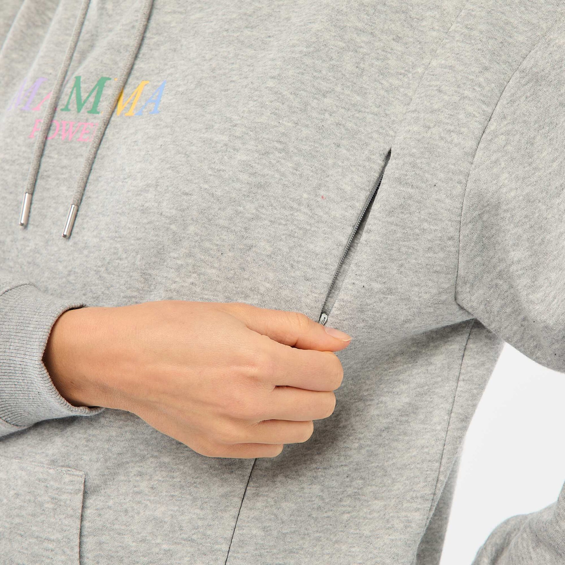 Sweat d'allaitement à capuche GRIS