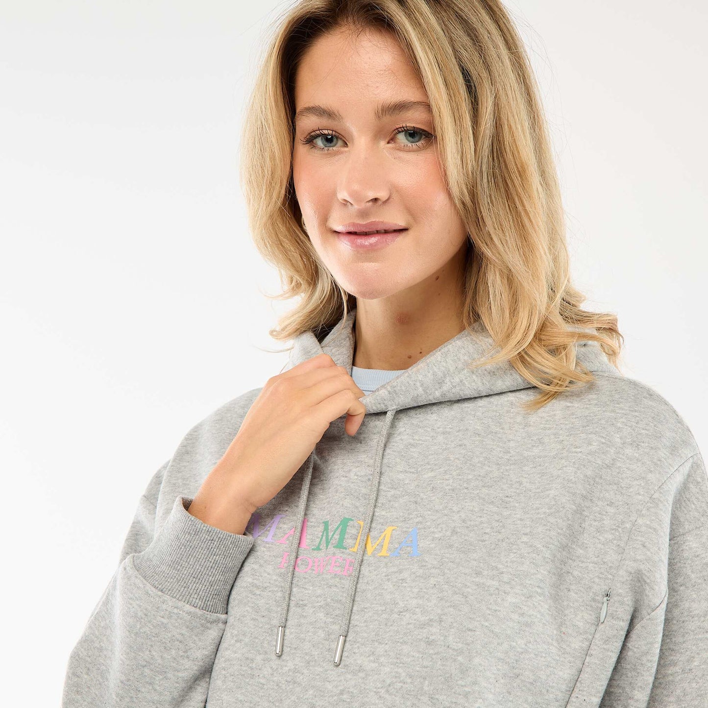 Sweat d'allaitement à capuche GRIS