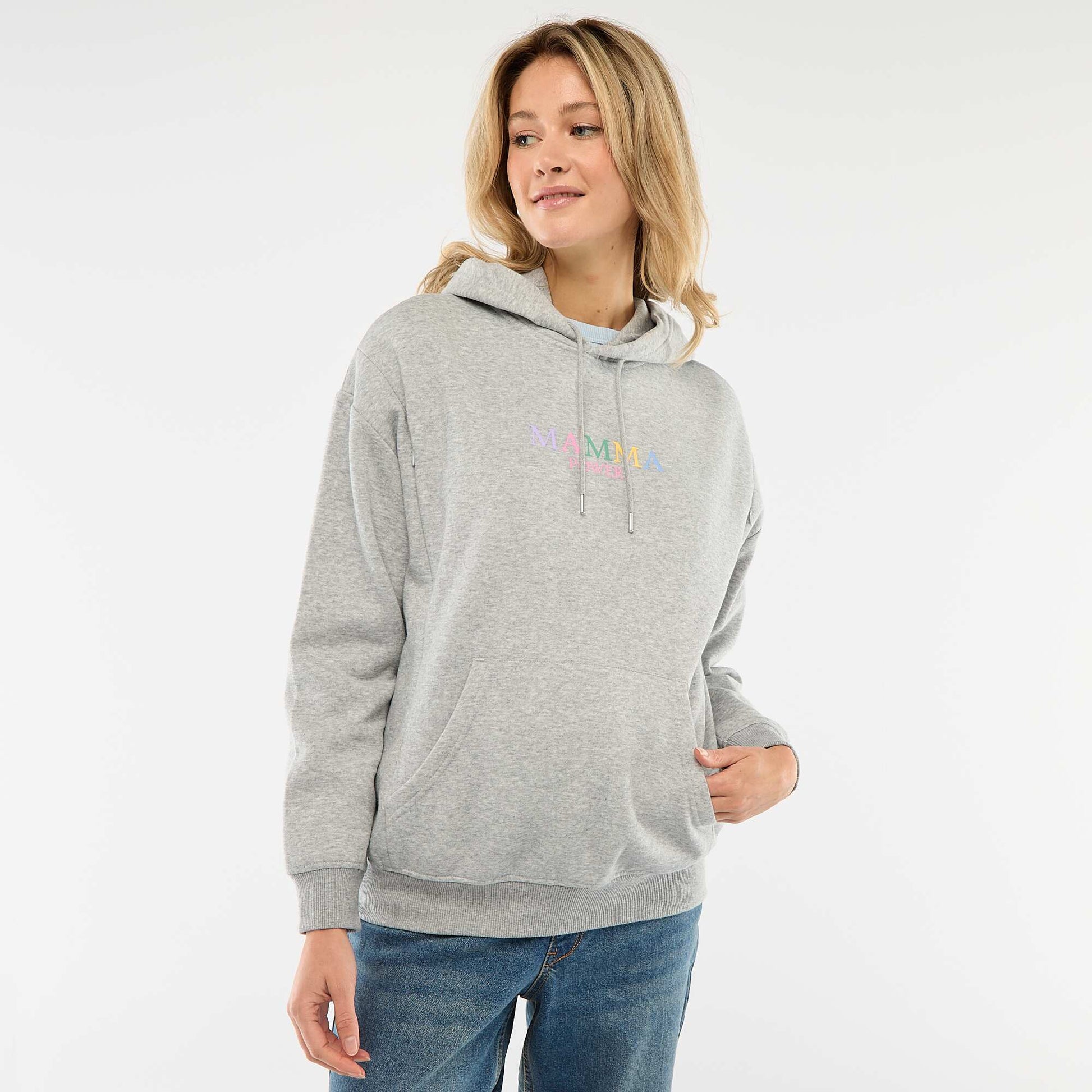 Sweat d'allaitement à capuche GRIS