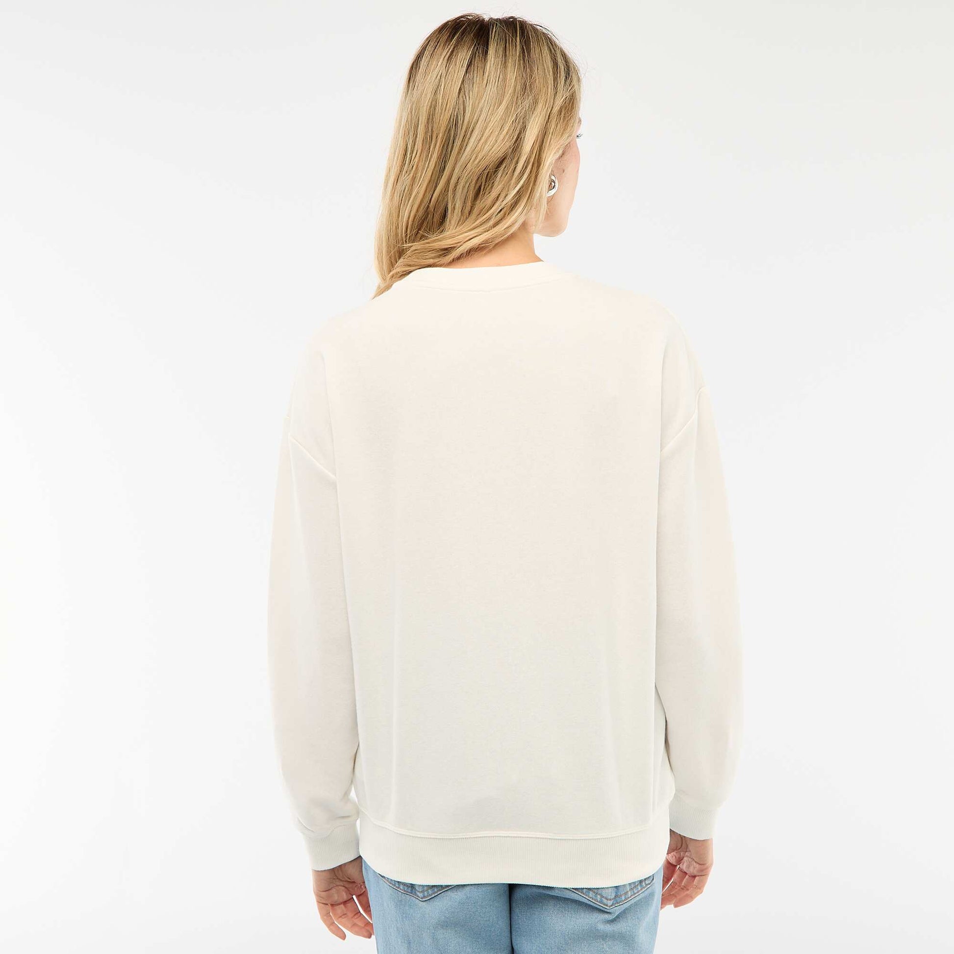 Sweat d'allaitement en molleton BLANC