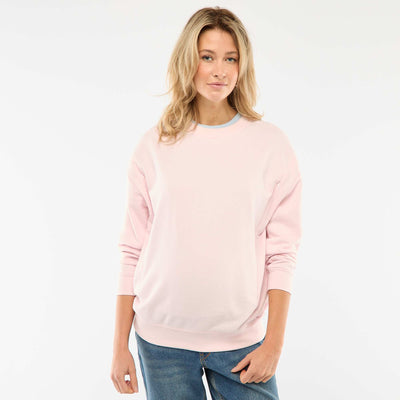 Sweat d'allaitement en molleton ROSE