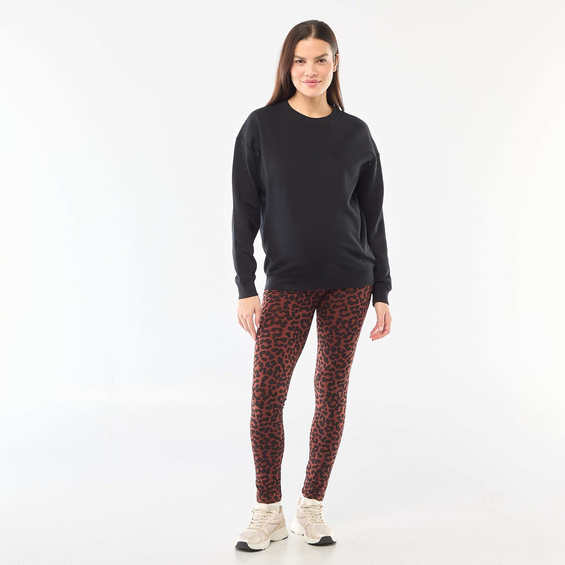 Sweat d'allaitement en molleton NOIR