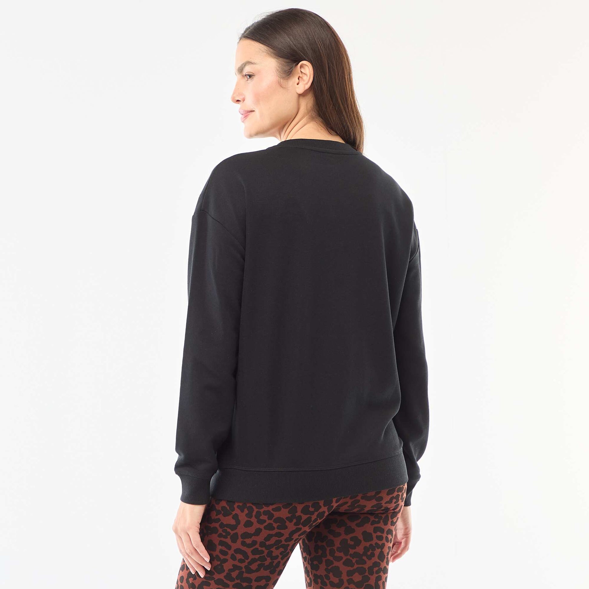 Sweat d'allaitement en molleton NOIR