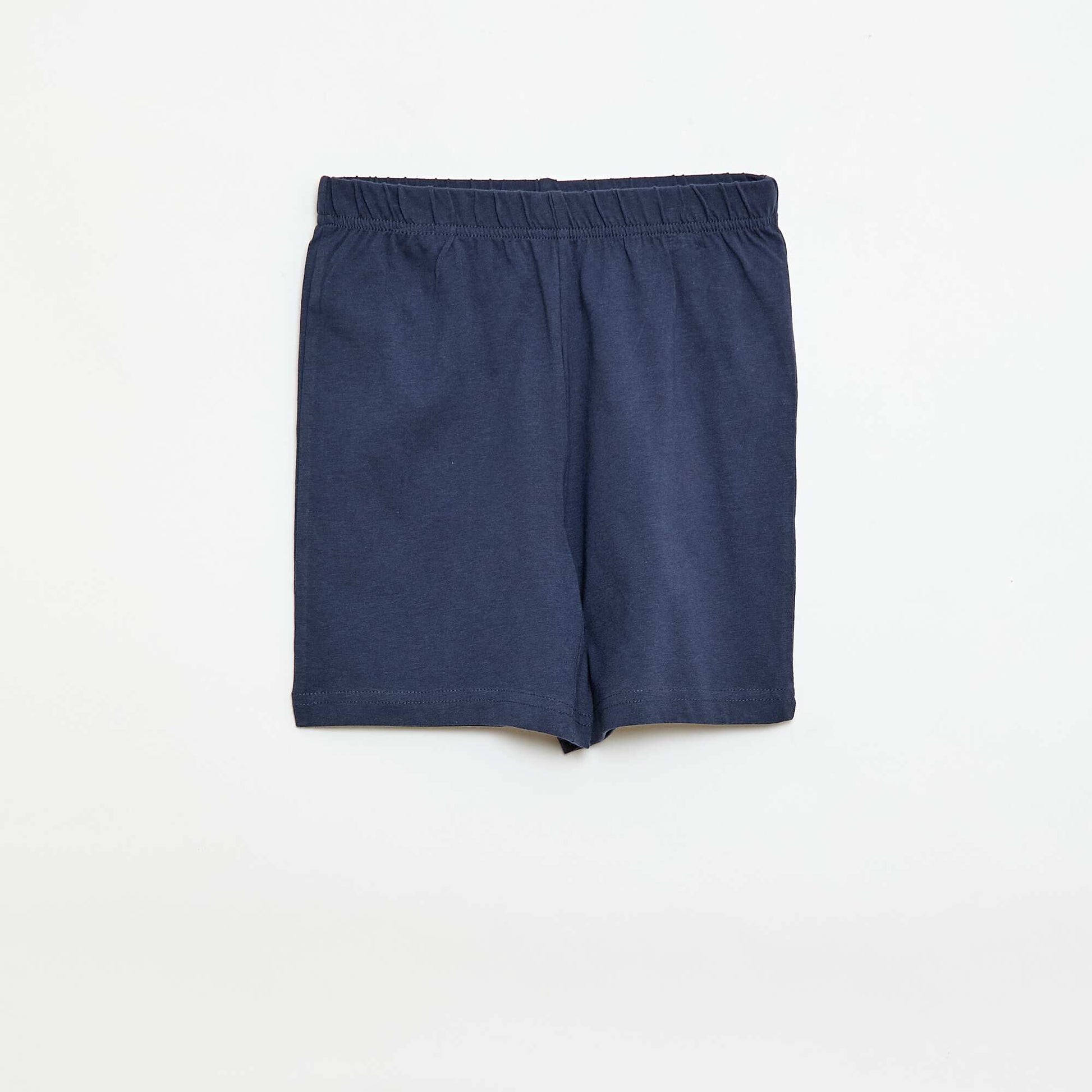 Pyjama 2 pièces short + T-shirt BLEU