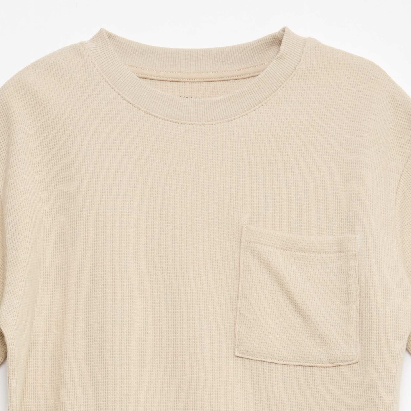 Ensemble de pyjama en coton uni BEIGE