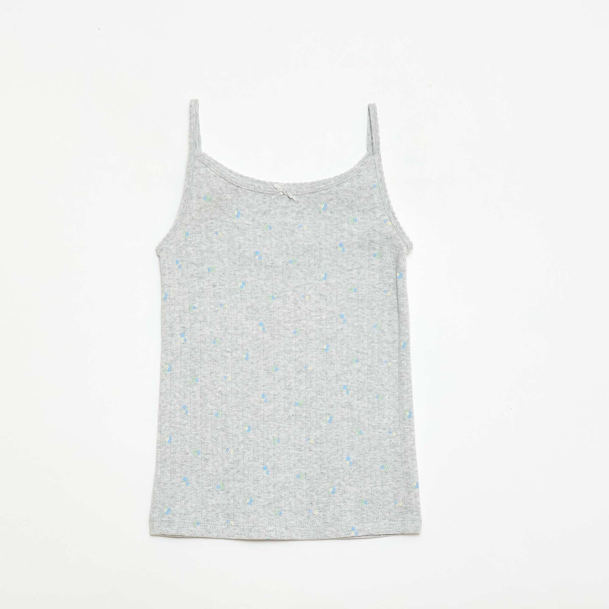 Ensemble pyjama court débardeur + short à motif - 2 pièces GRIS