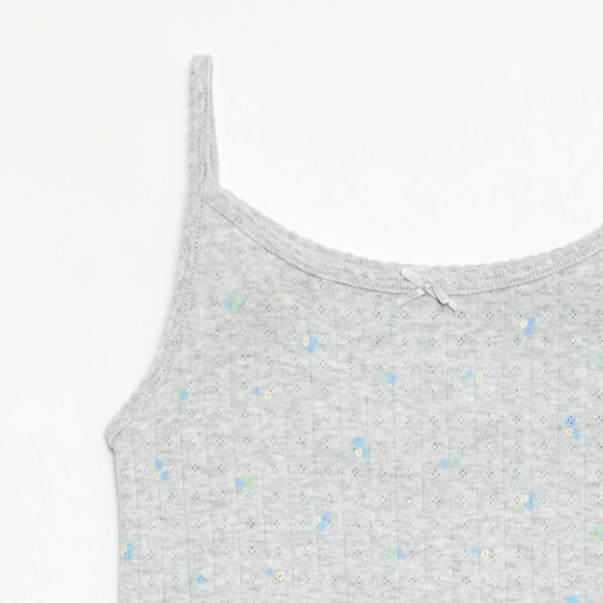 Ensemble pyjama court débardeur + short à motif - 2 pièces GRIS