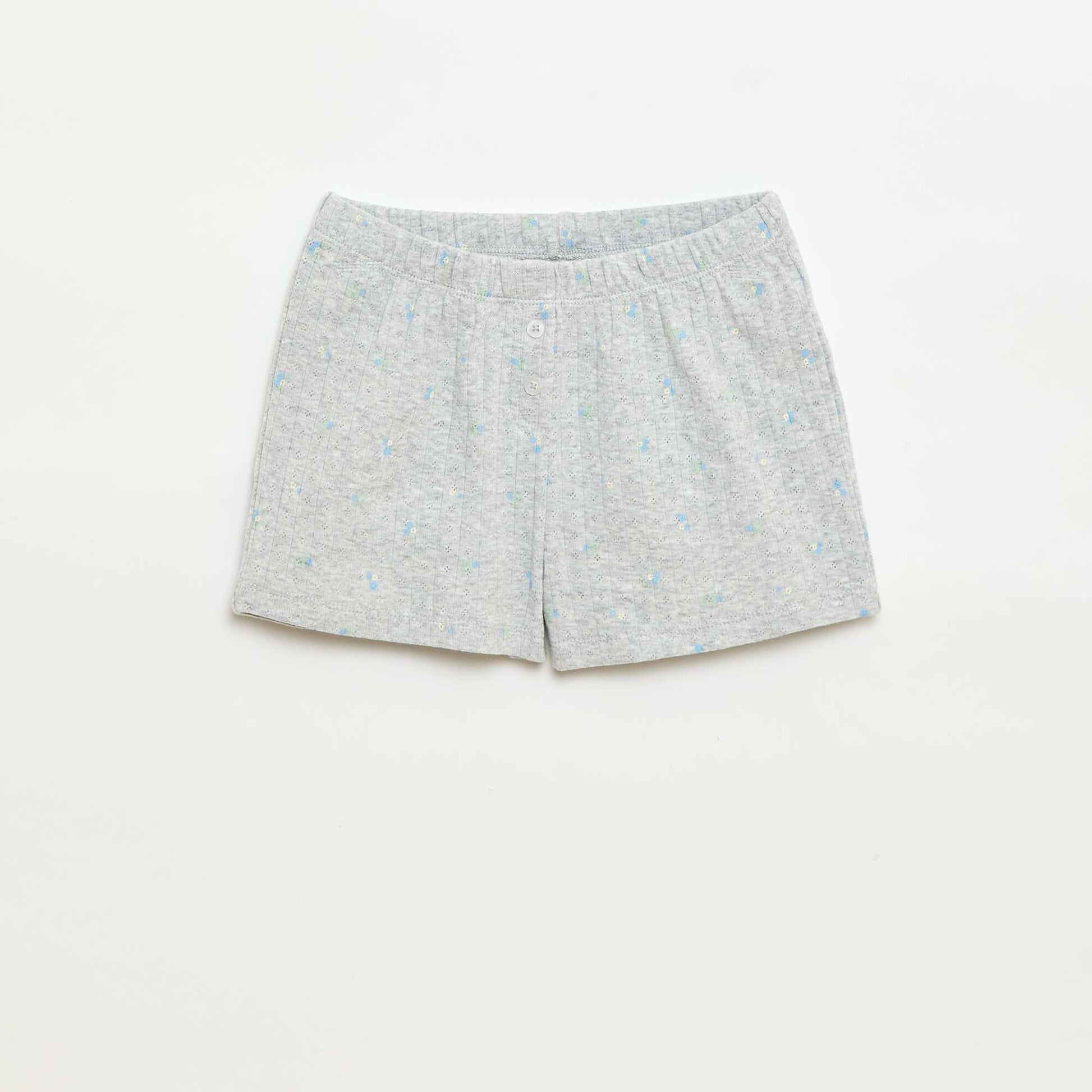 Ensemble pyjama court débardeur + short à motif - 2 pièces GRIS