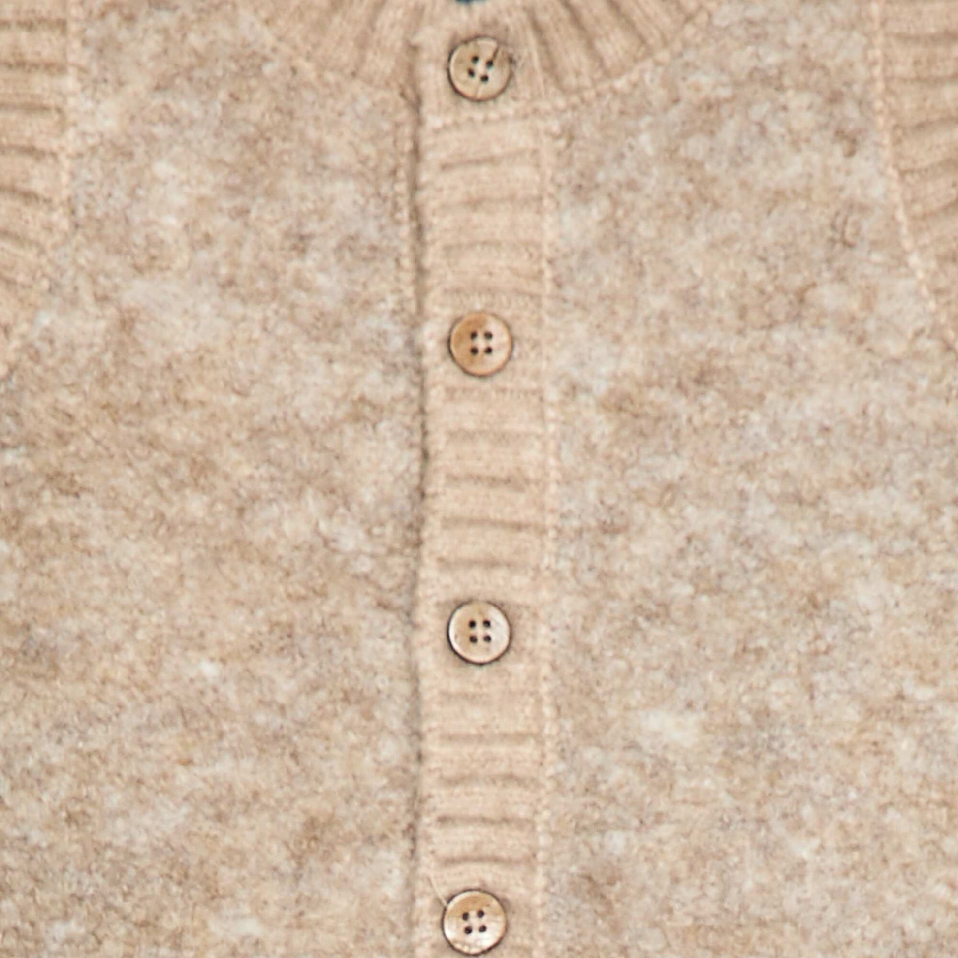 Pull sans manches en maille bouclette BEIGE