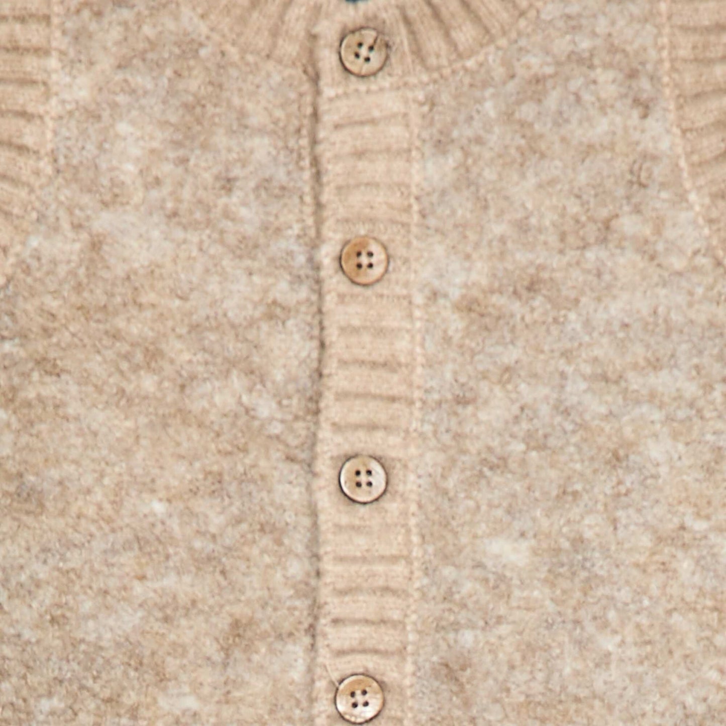 Pull sans manches en maille bouclette BEIGE