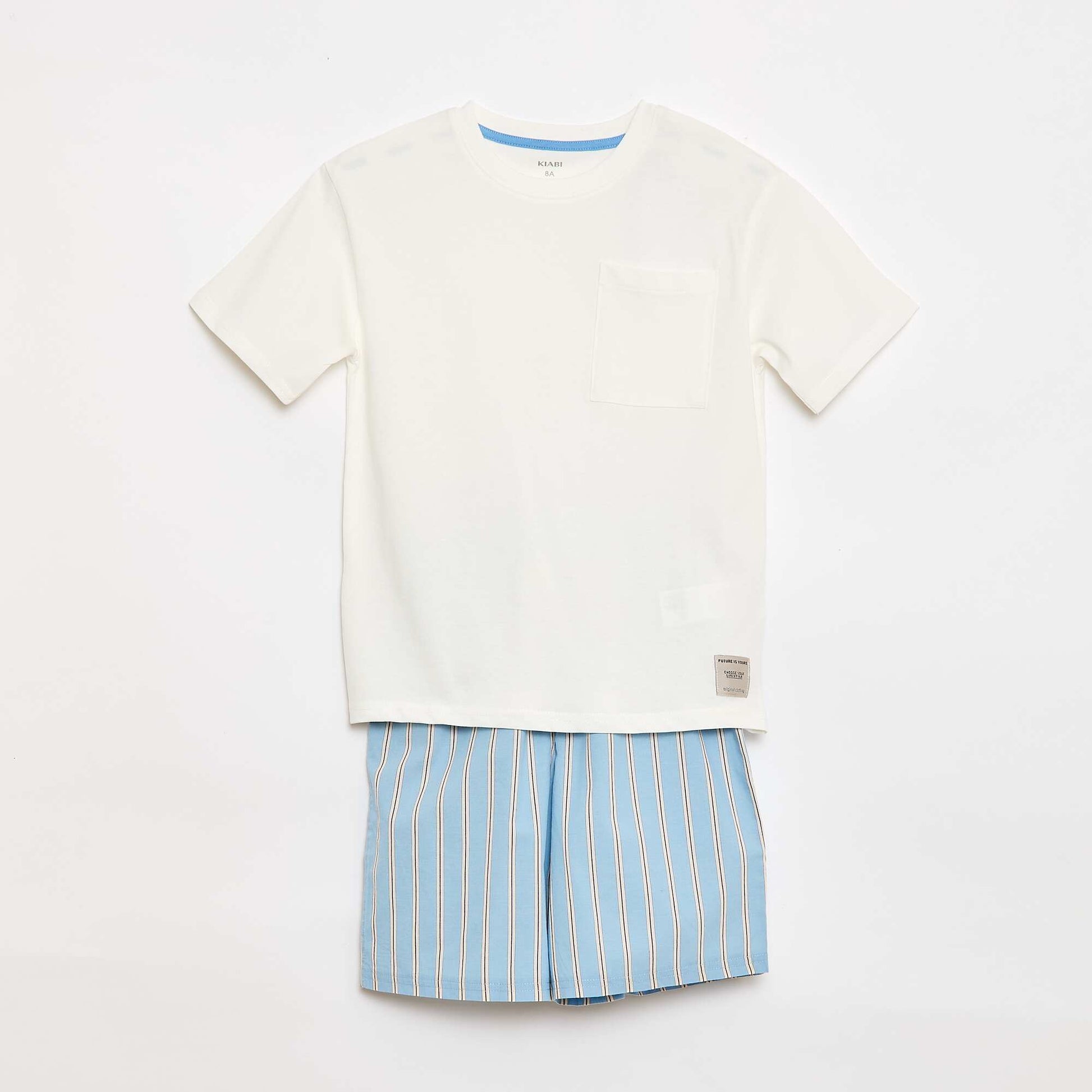 Pyjama short 2 pièces BLEU