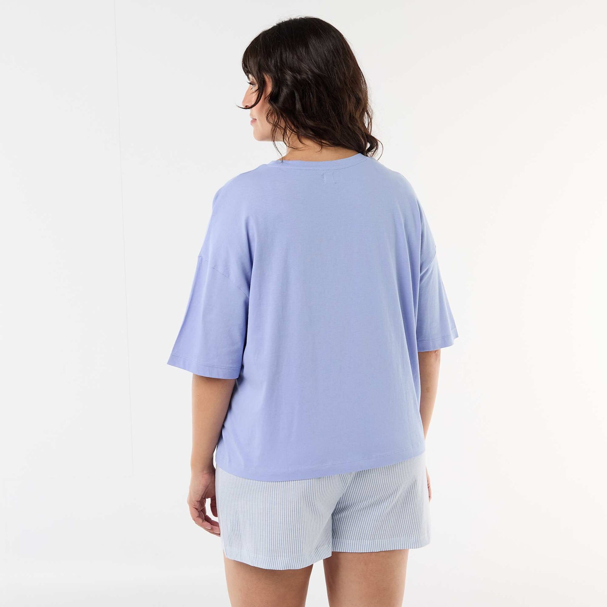 Pyjama court à motifs - 2 pièces BLEU
