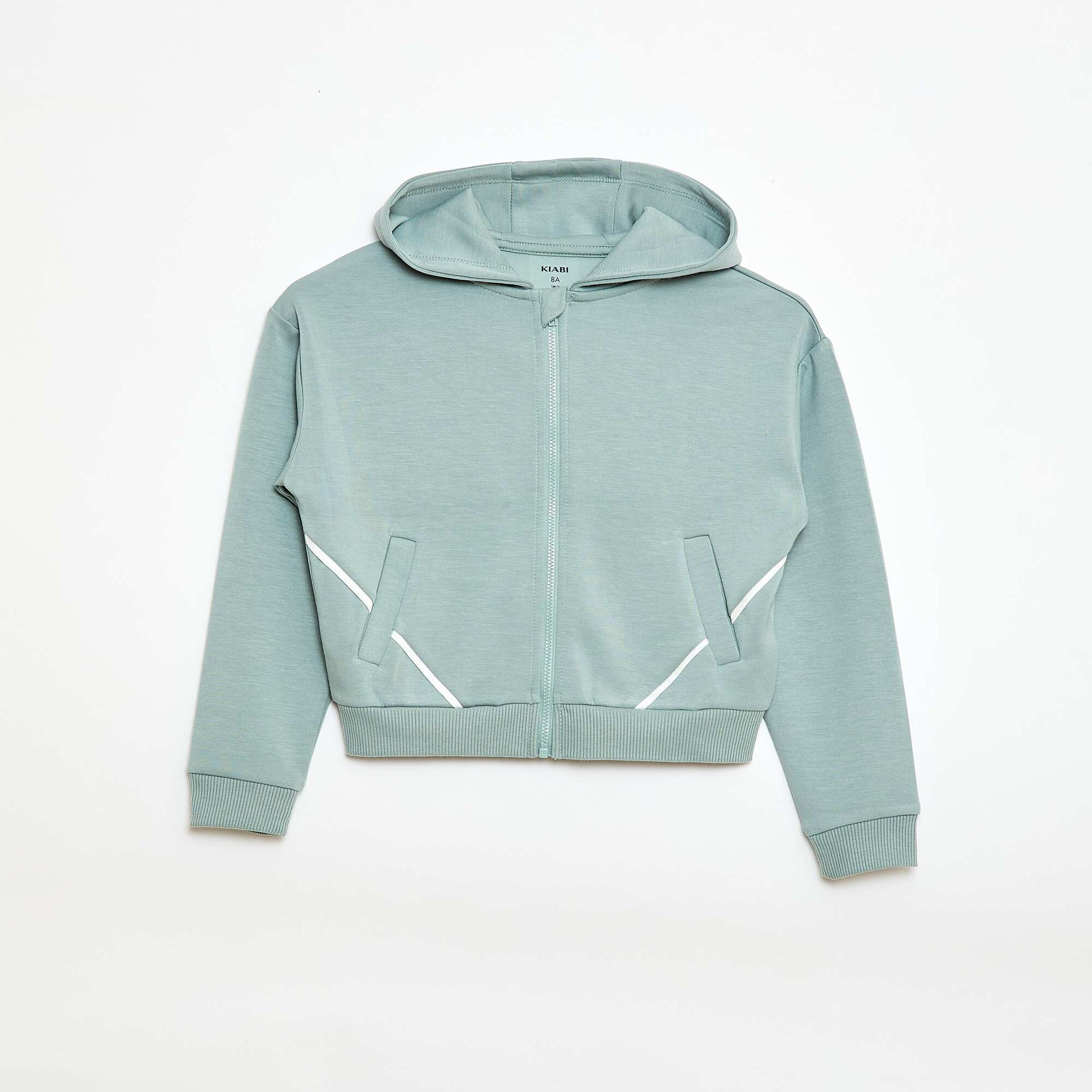 Sweat à capuche toucher doux BLEU