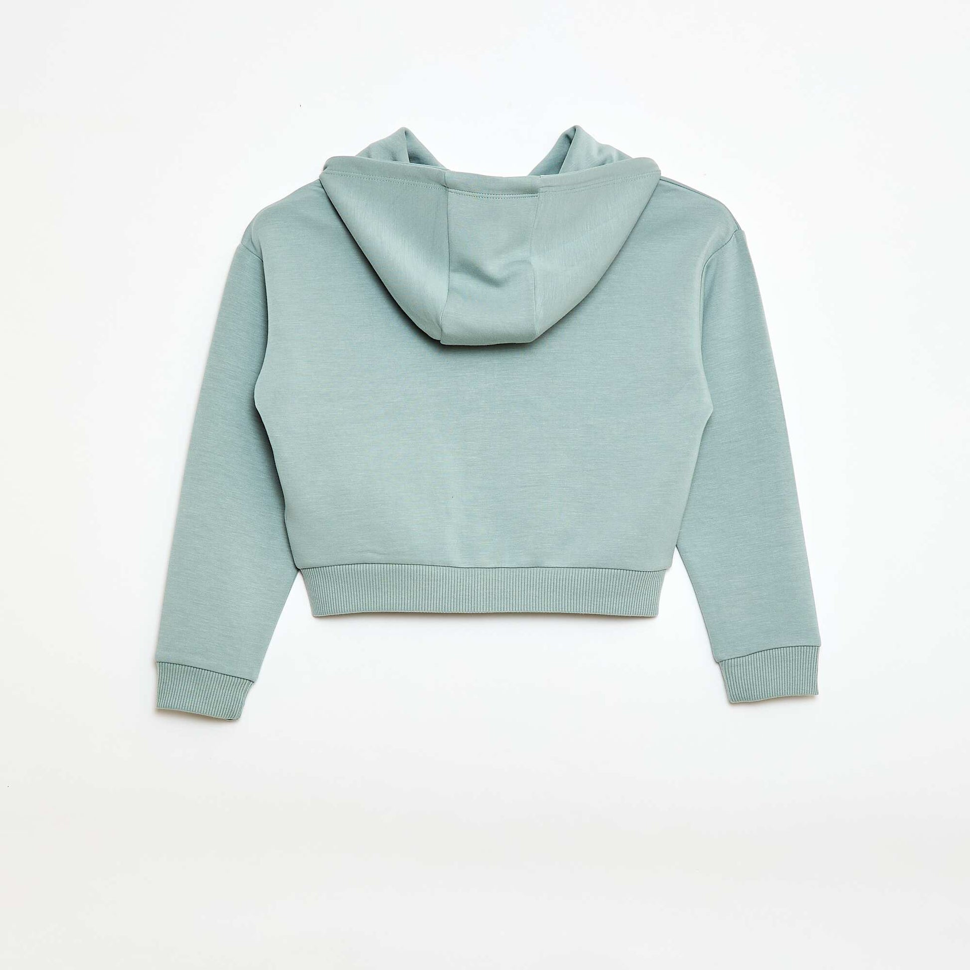 Sweat à capuche toucher doux BLEU