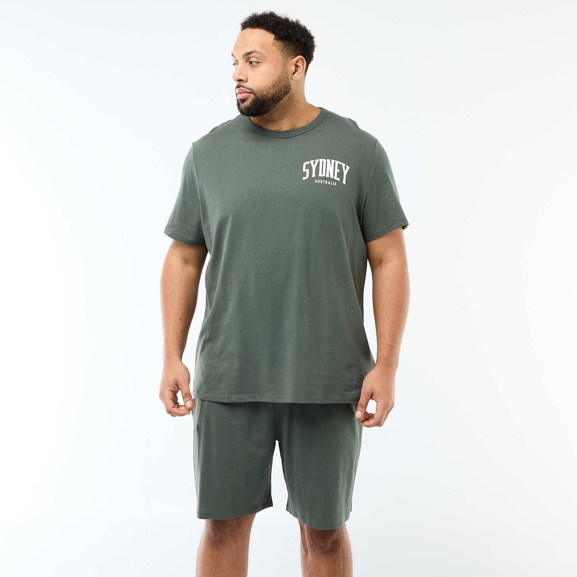 Ensemble pyjama court t-shirt + short - 2 pièces VERT
