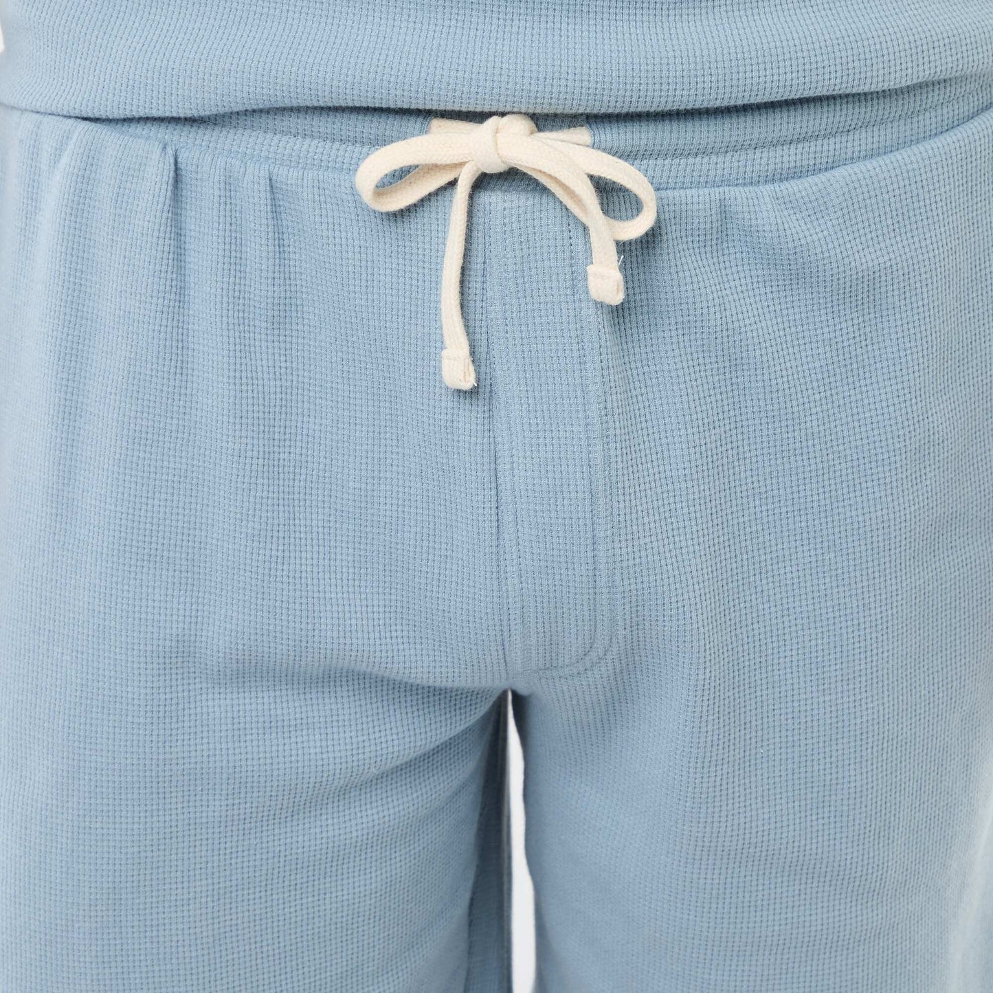 Ensemble court de pyjama en nid d'abeilles - 2 pièces BLEU