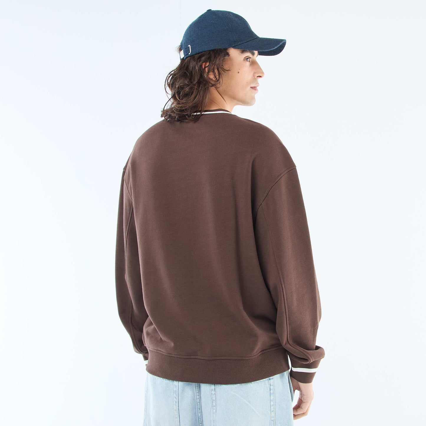 Sweat sportswear en french terry MARRON