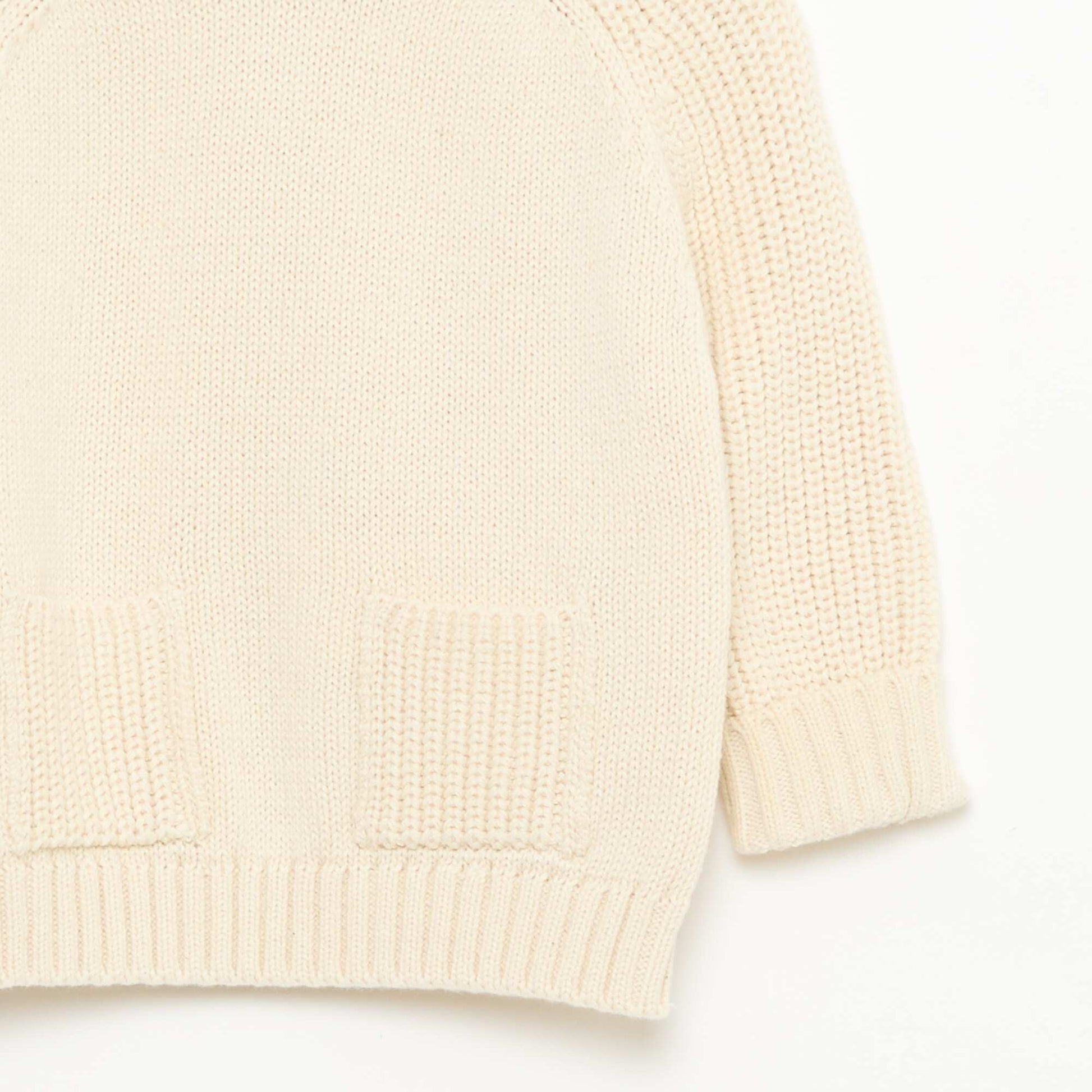 Pull en tricot uni BEIGE