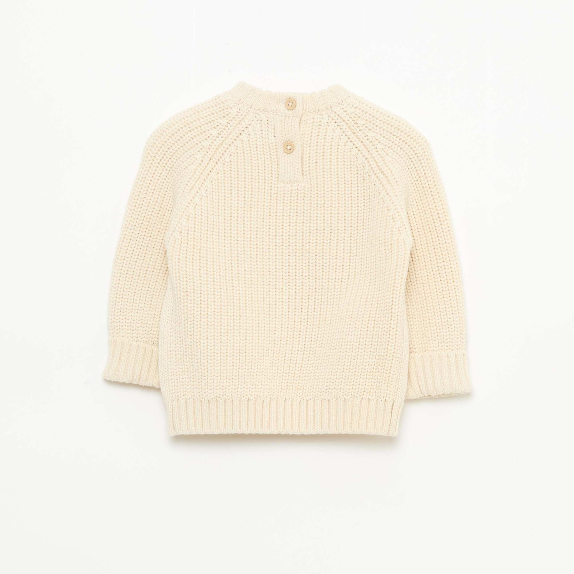 Pull en tricot uni BEIGE