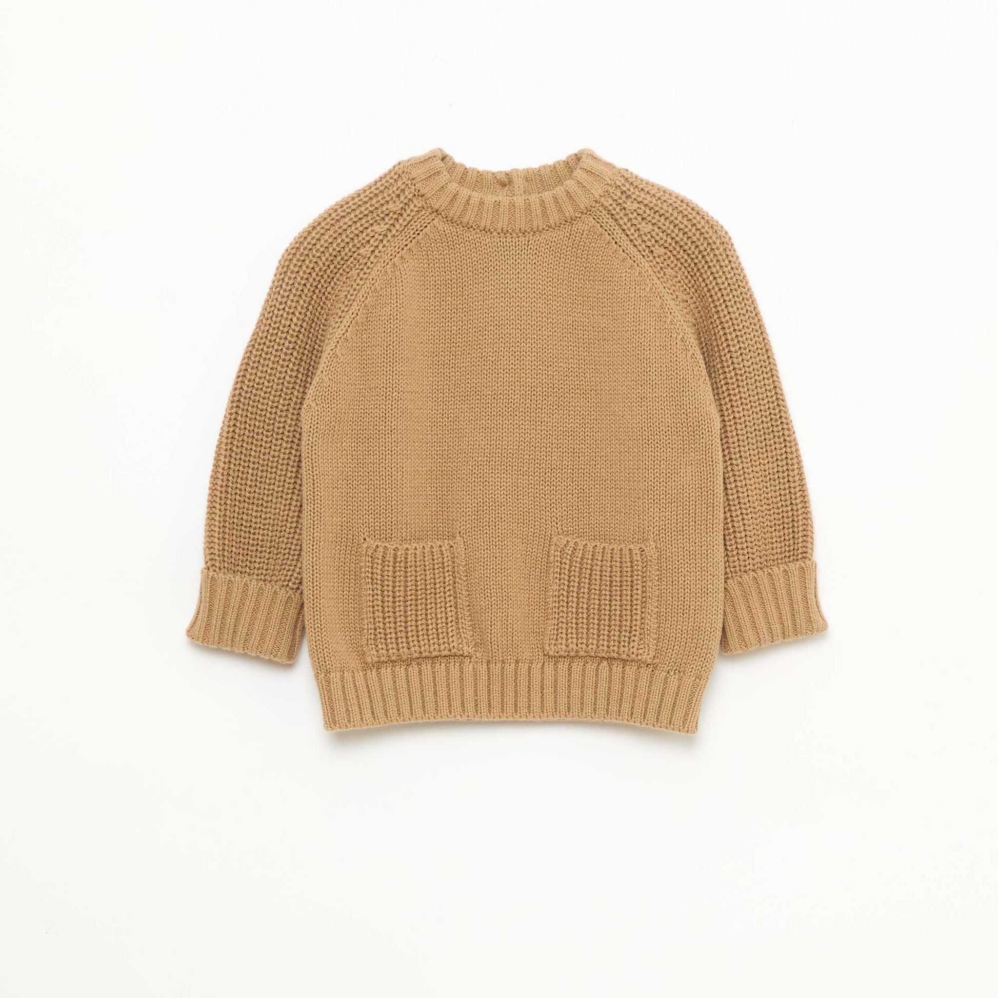 Pull en tricot uni BEIGE