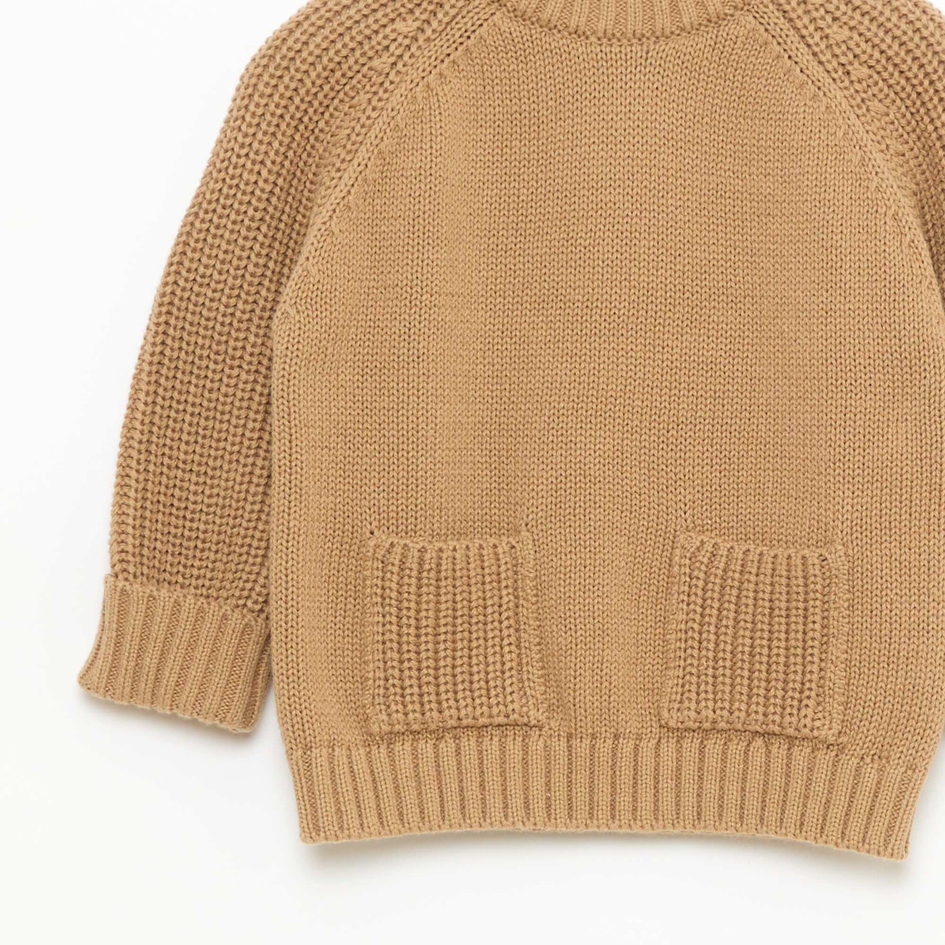 Pull en tricot uni BEIGE