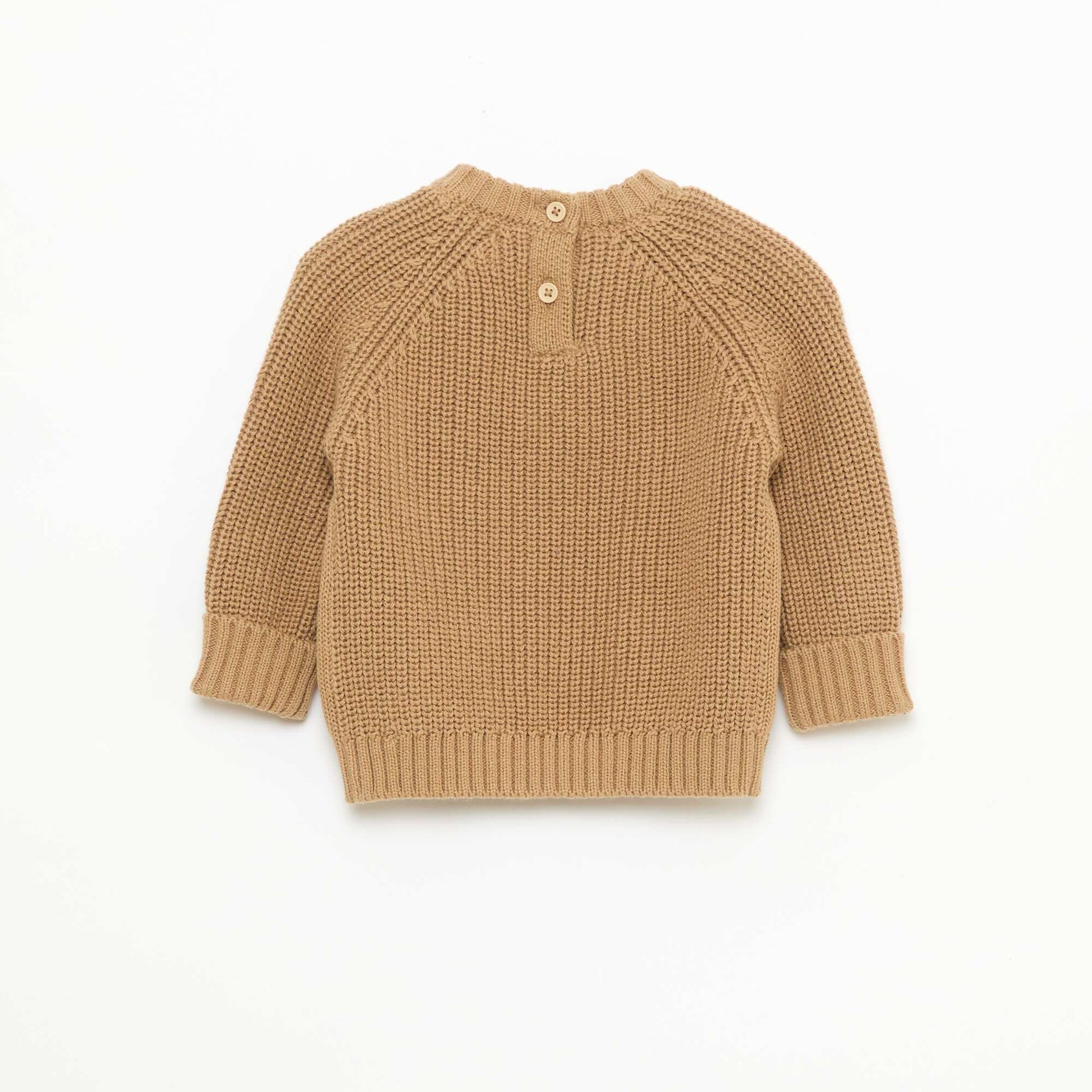 Pull en tricot uni BEIGE