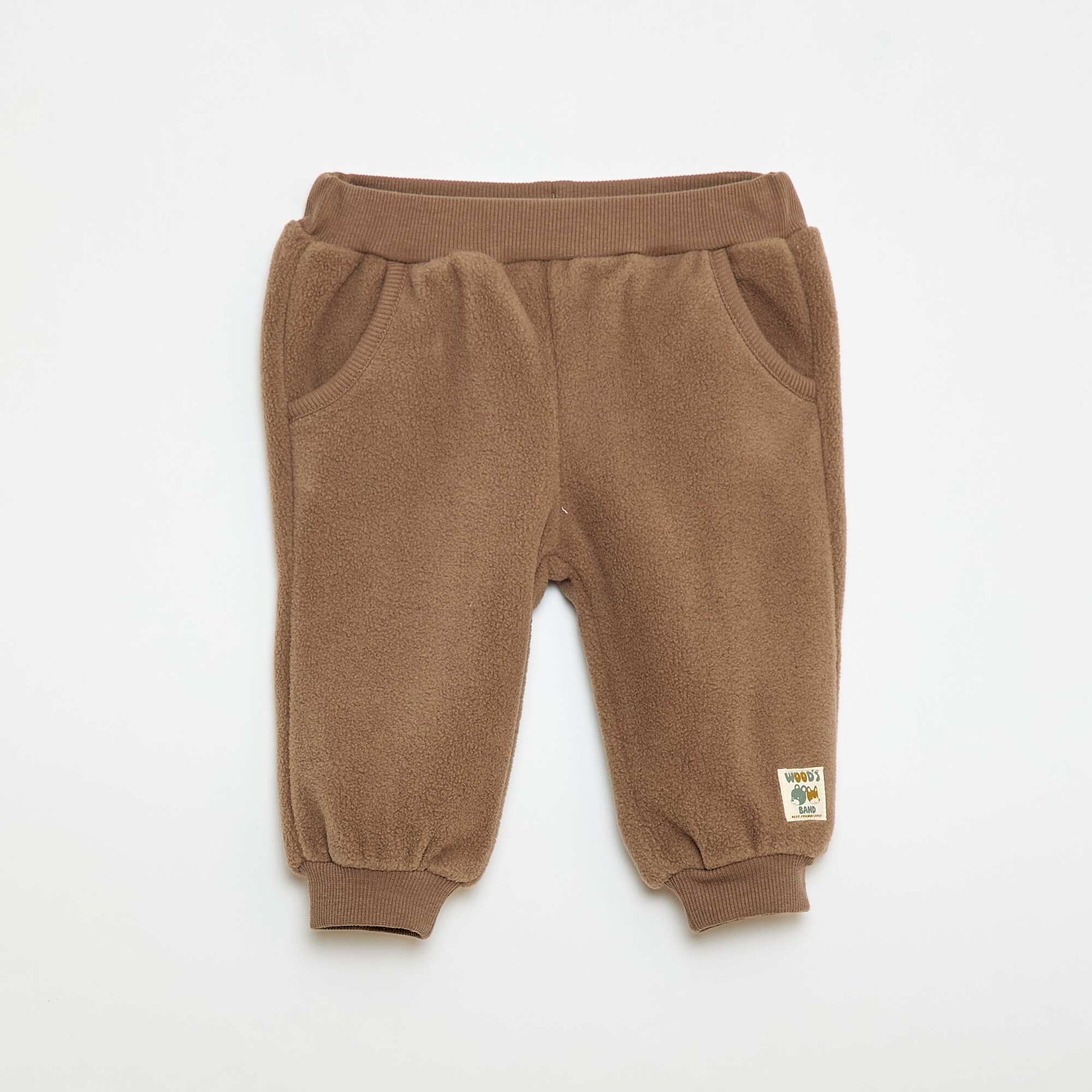 Pantalon jogging en polaire MARRON