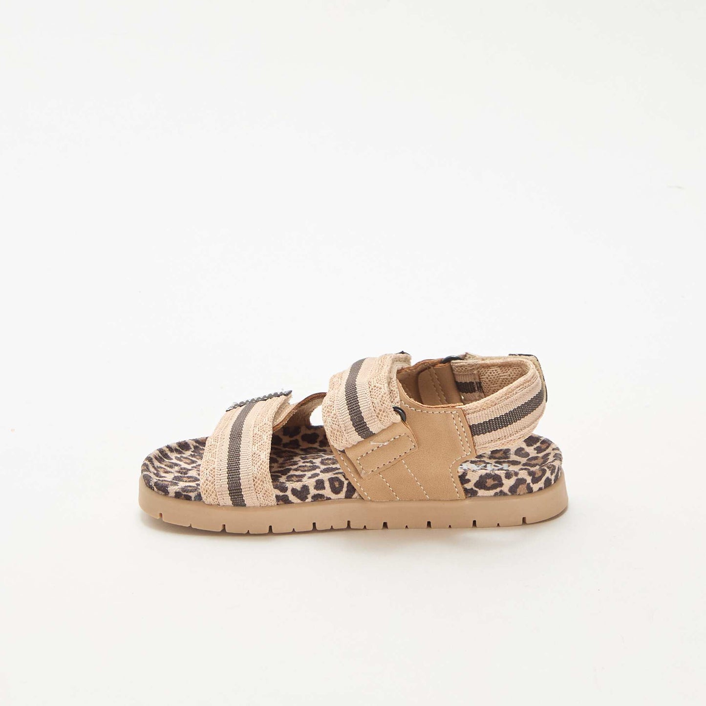 Sandales à scratch léopard BEIGE