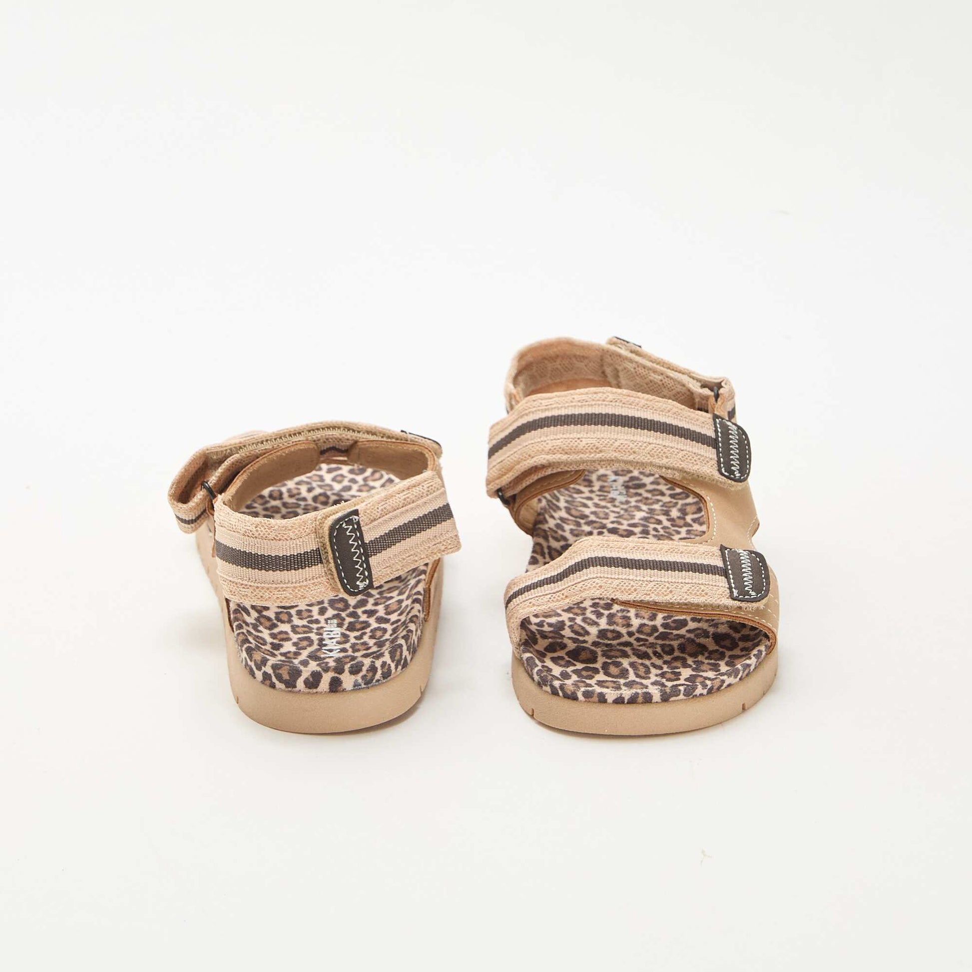 Sandales à scratch léopard BEIGE