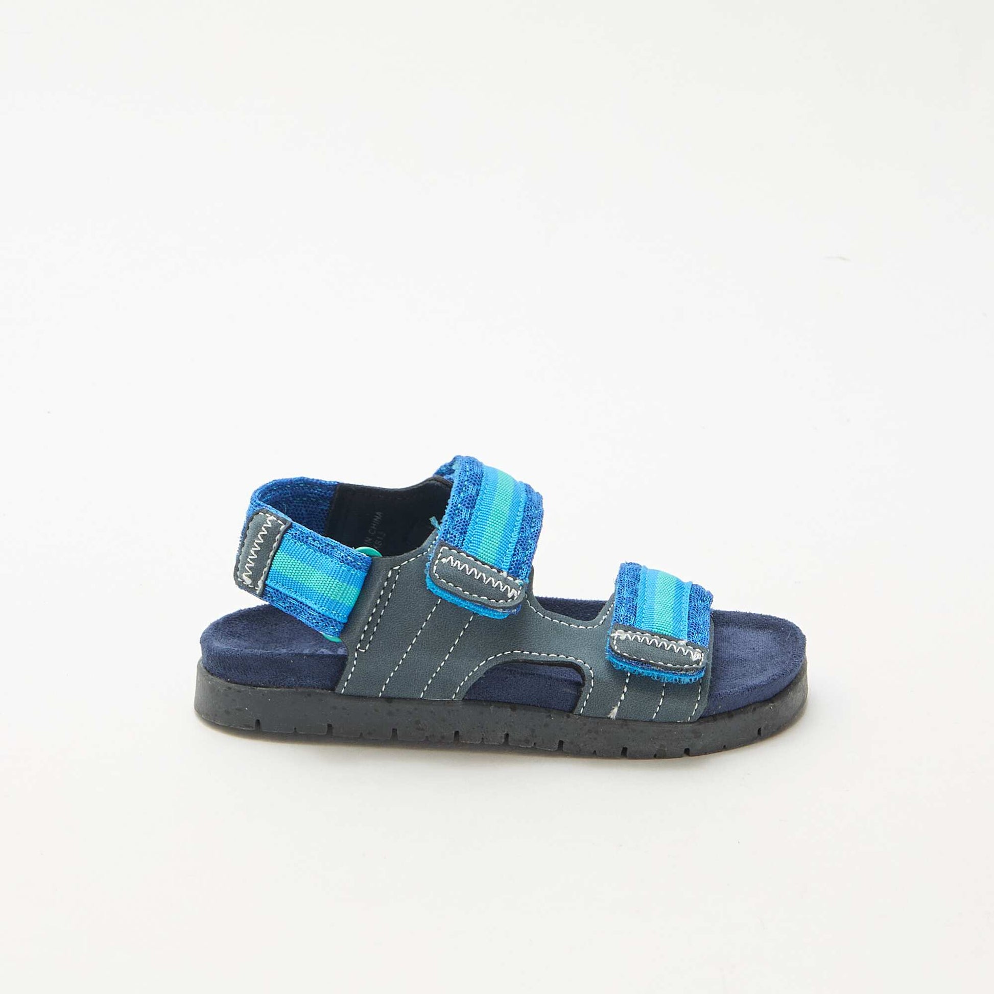 Sandales à scratch BLEU