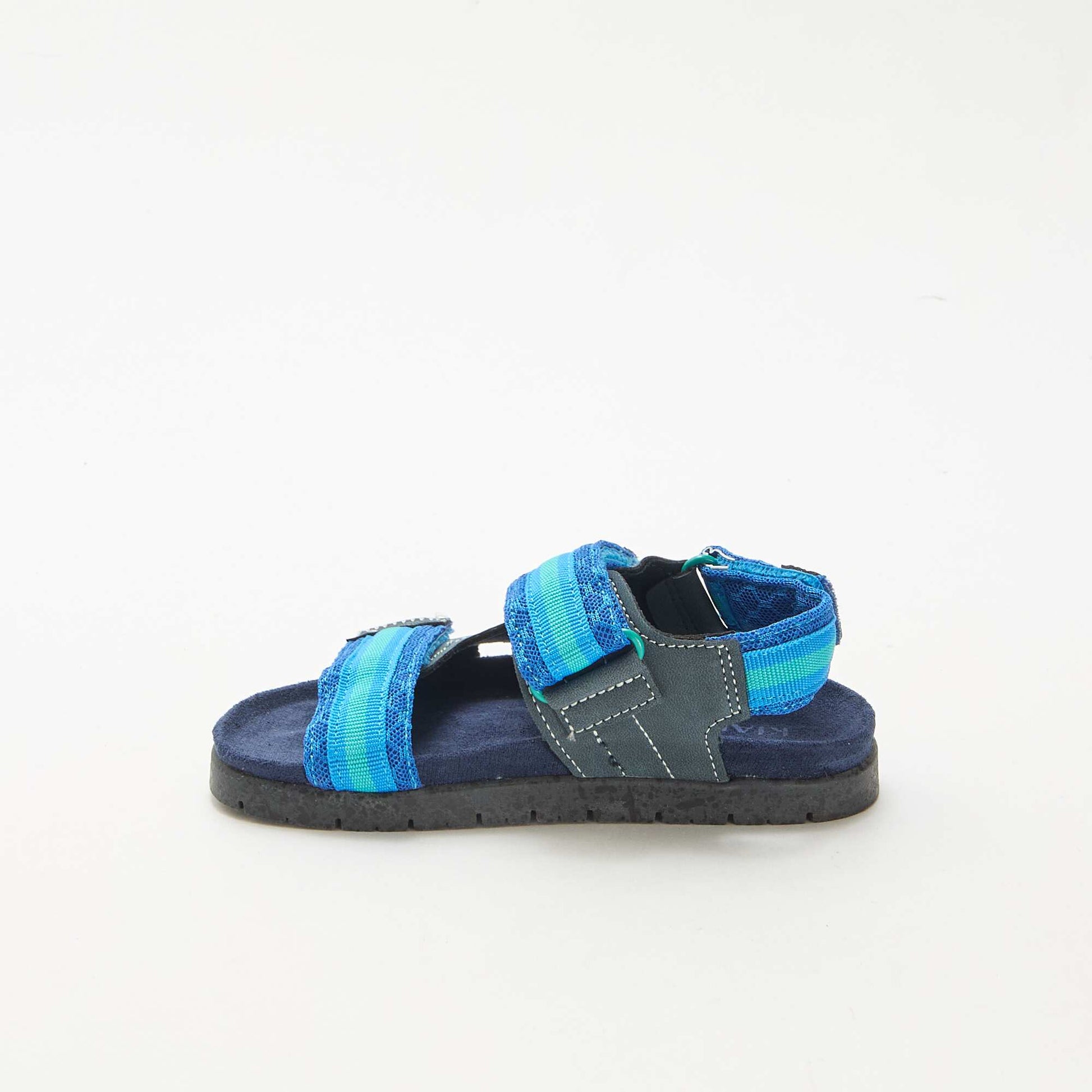 Sandales à scratch BLEU